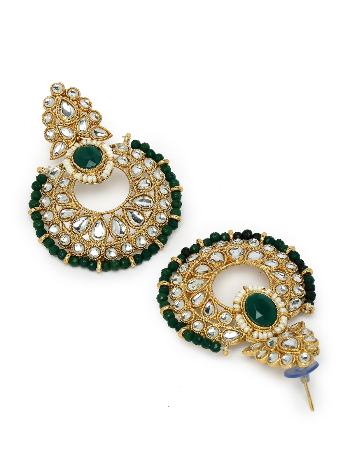 Sukkhi Delightful Trendy Gold Plated Green Kundan & Beads Choker Necklace Set With Earring And Maangtika | Jewellery Set For Women (NS105577)