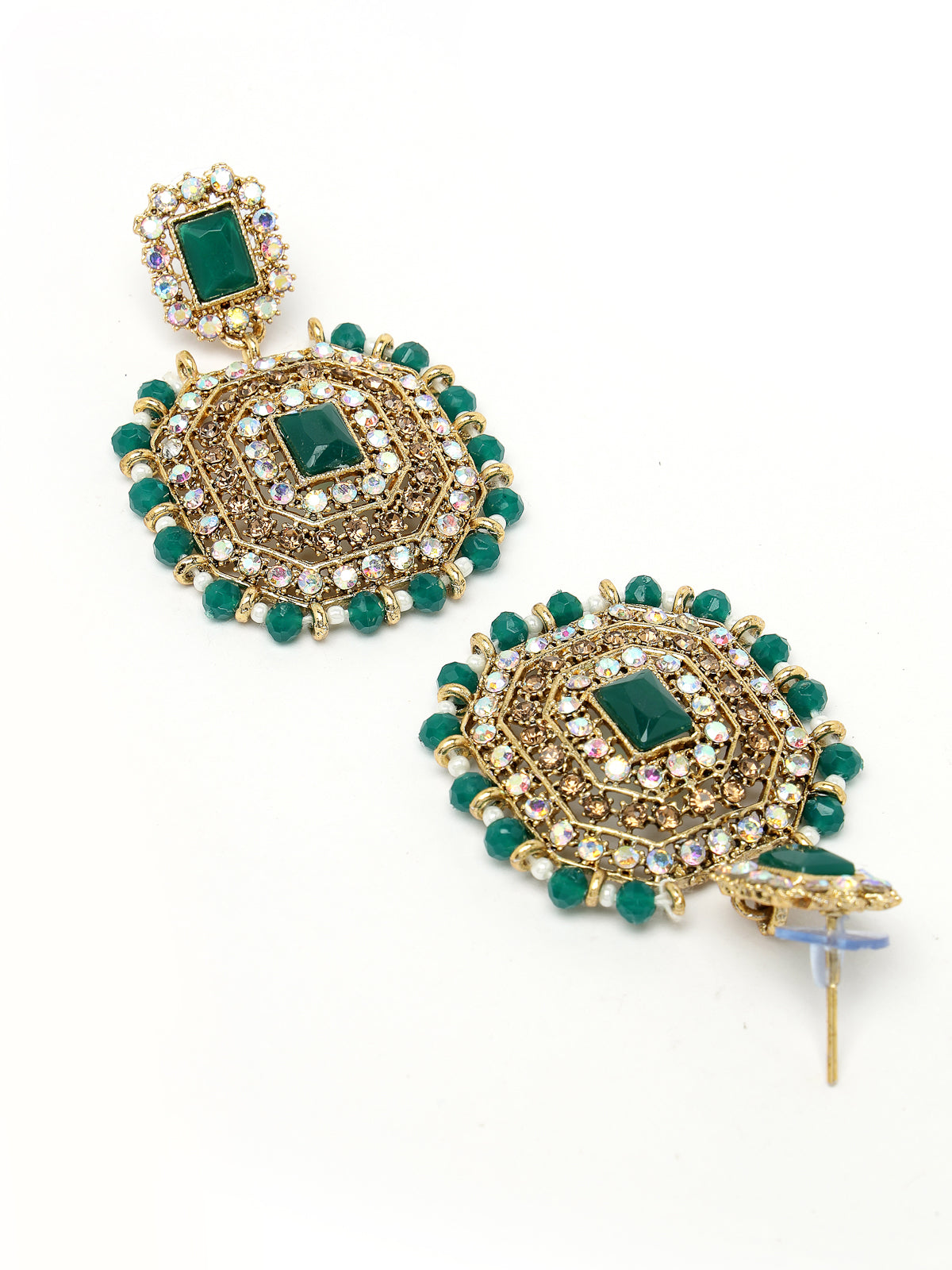 Sukkhi Decent Traditional Green Kundan & Beads Choker Necklace Set With Earring And Maangtika | Jewellery Set For Women (NS105591)