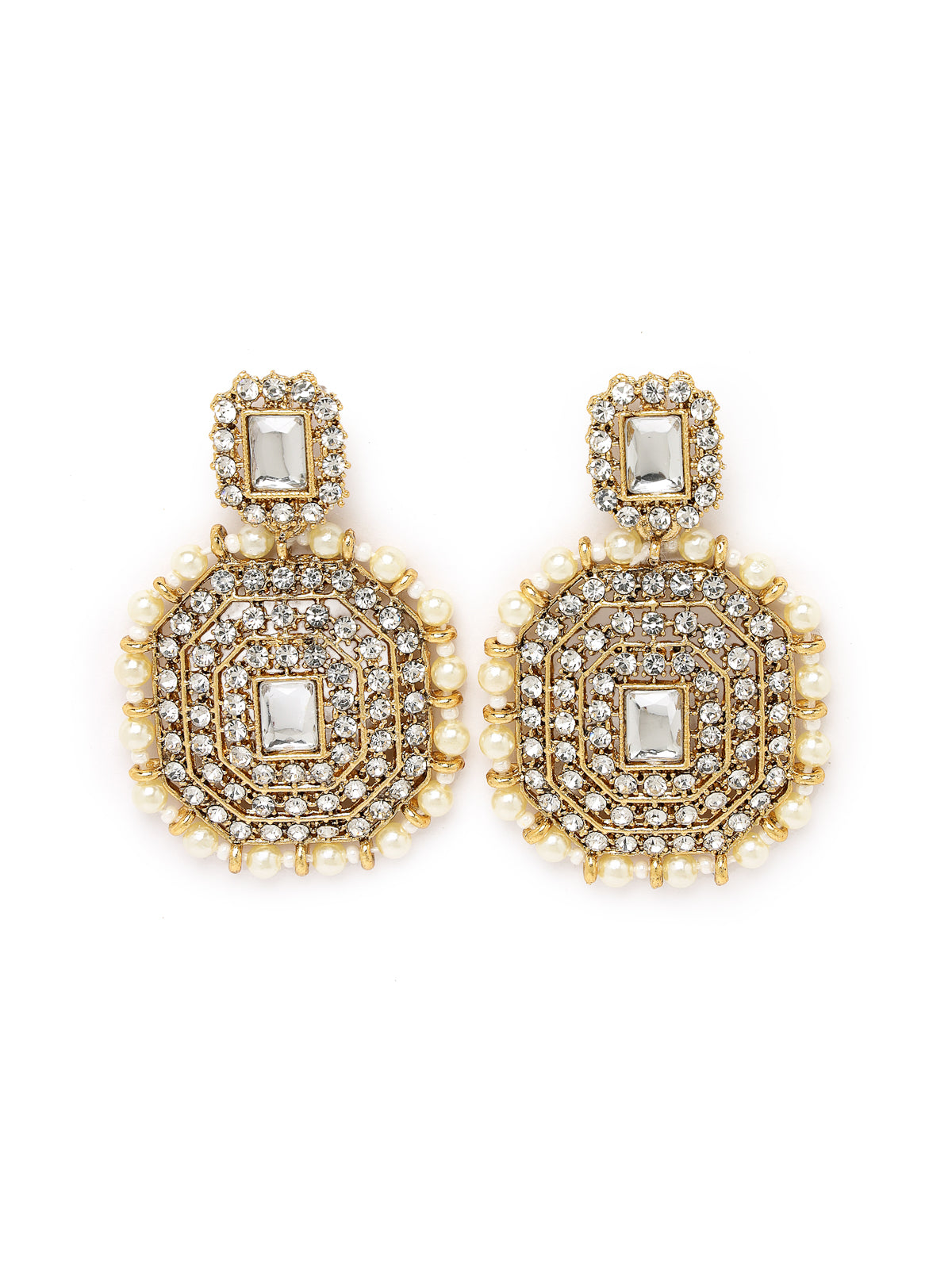 Sukkhi Decent Traditional White Kundan & Beads Choker Necklace Set With Earring And Maangtika | Jewellery Set For Women (NS105593)