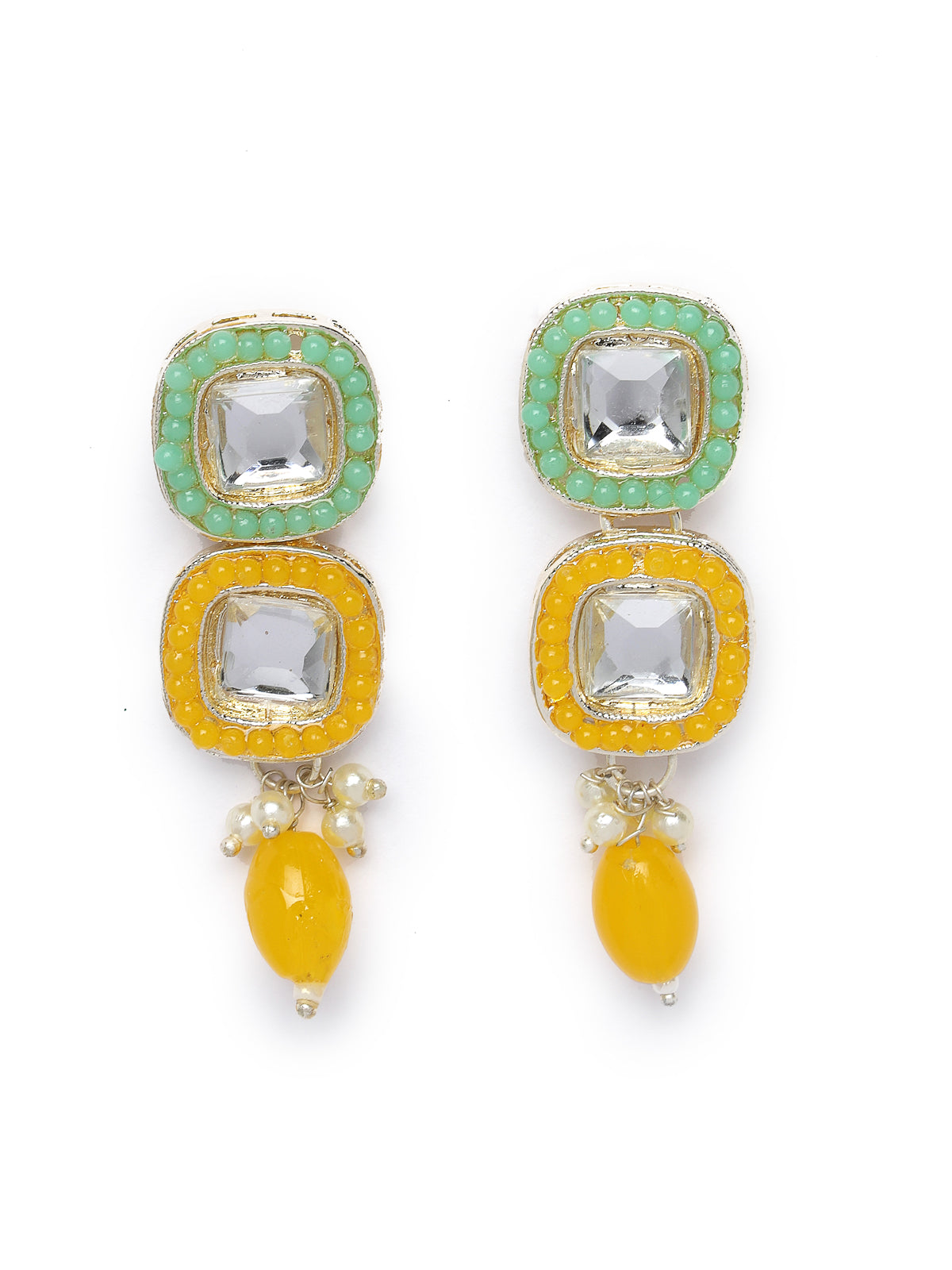 Studio Sukkhi Drop-Dead Gold Plated Multi Stone & Beads Choker Necklace Set For Women NS105808