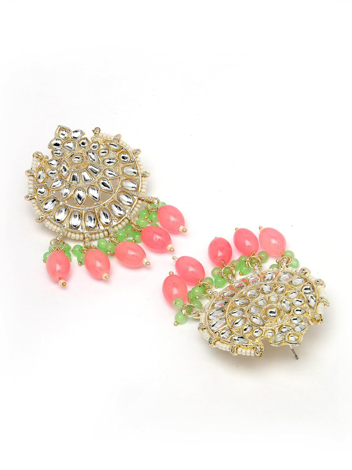 Studio Sukkhi Glam Gold Plated Pink Kundan & Beads Choker Necklace Set For Women NS105812