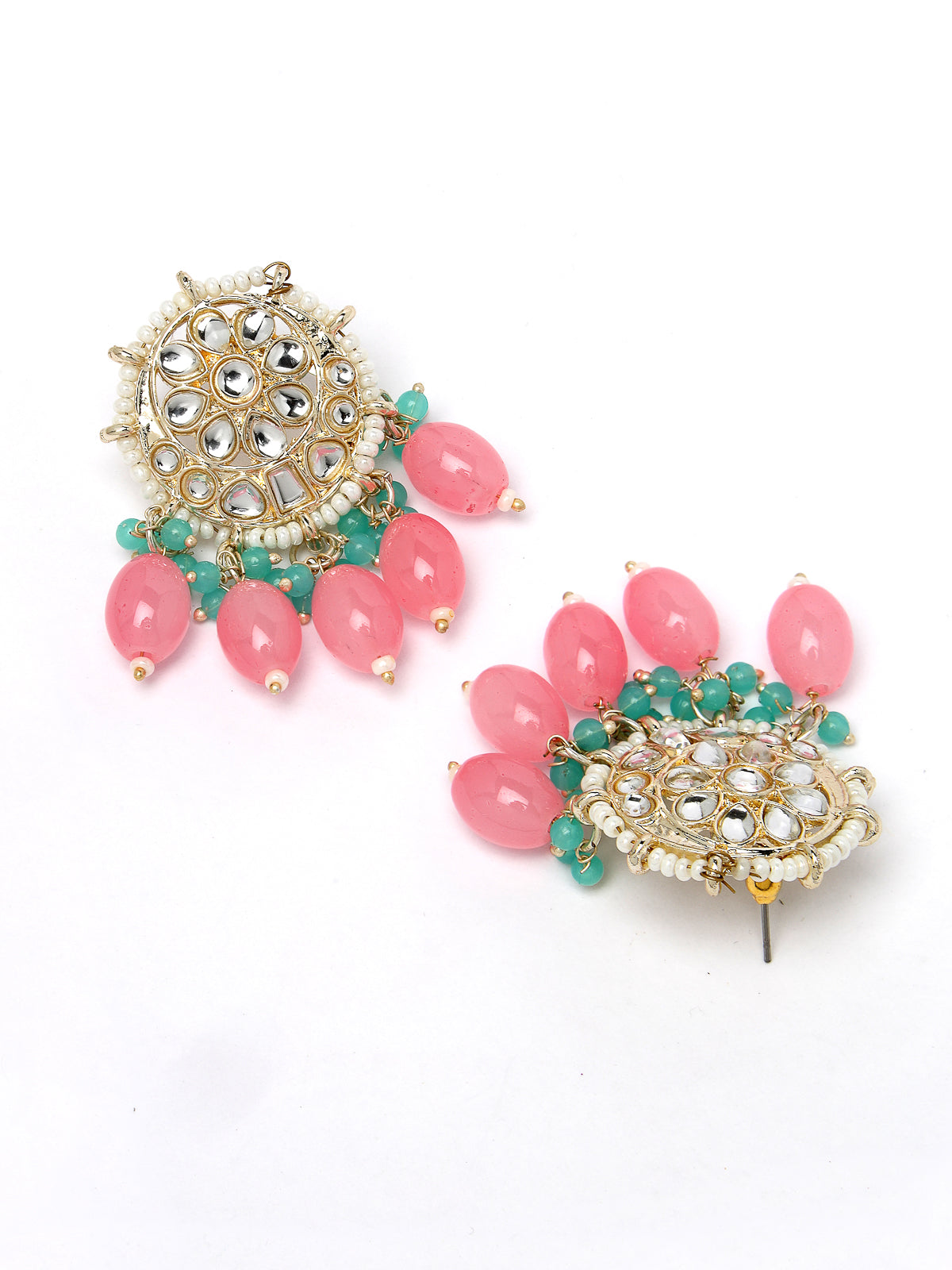 Studio Sukkhi All-Season Gold Plated Pink Kundan & Beads Choker Necklace Set For Women NS105814