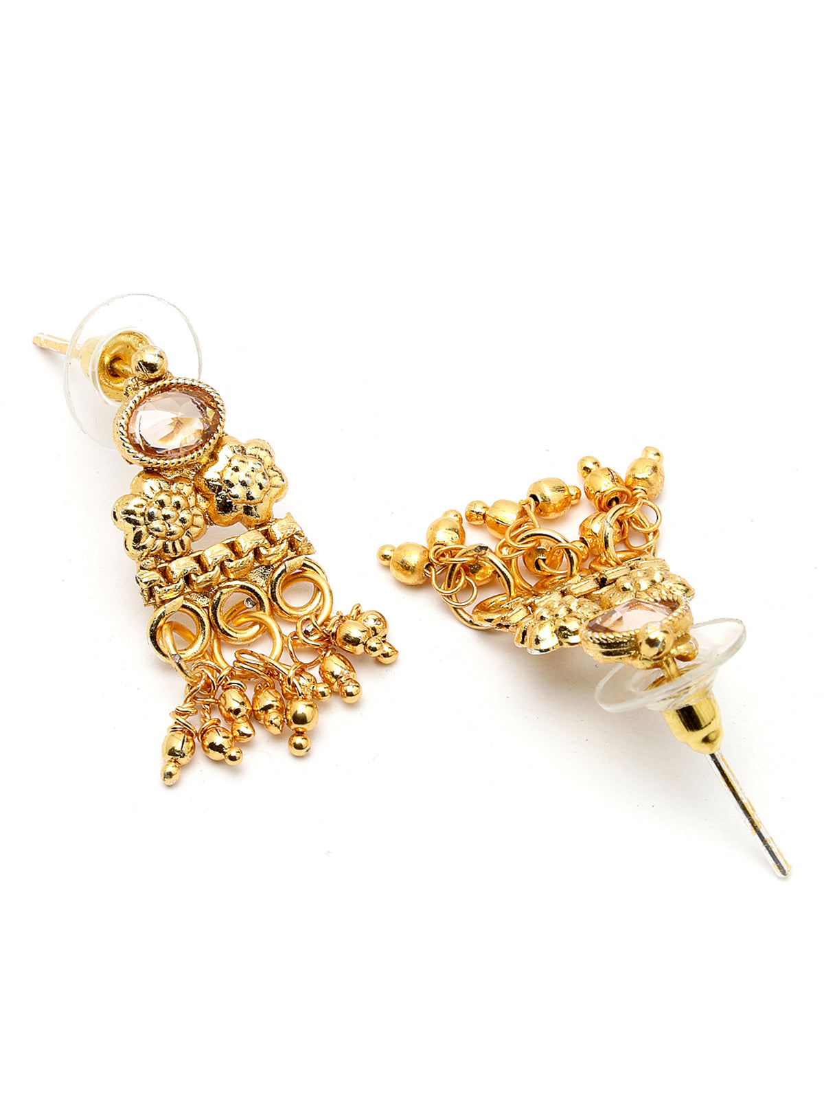 Sukkhi New Design Traditional Gold Plated with Beads Choker Necklace Set with Dangler Earrings Jewellery Set for Women & Girls|Set of 1|NS105846