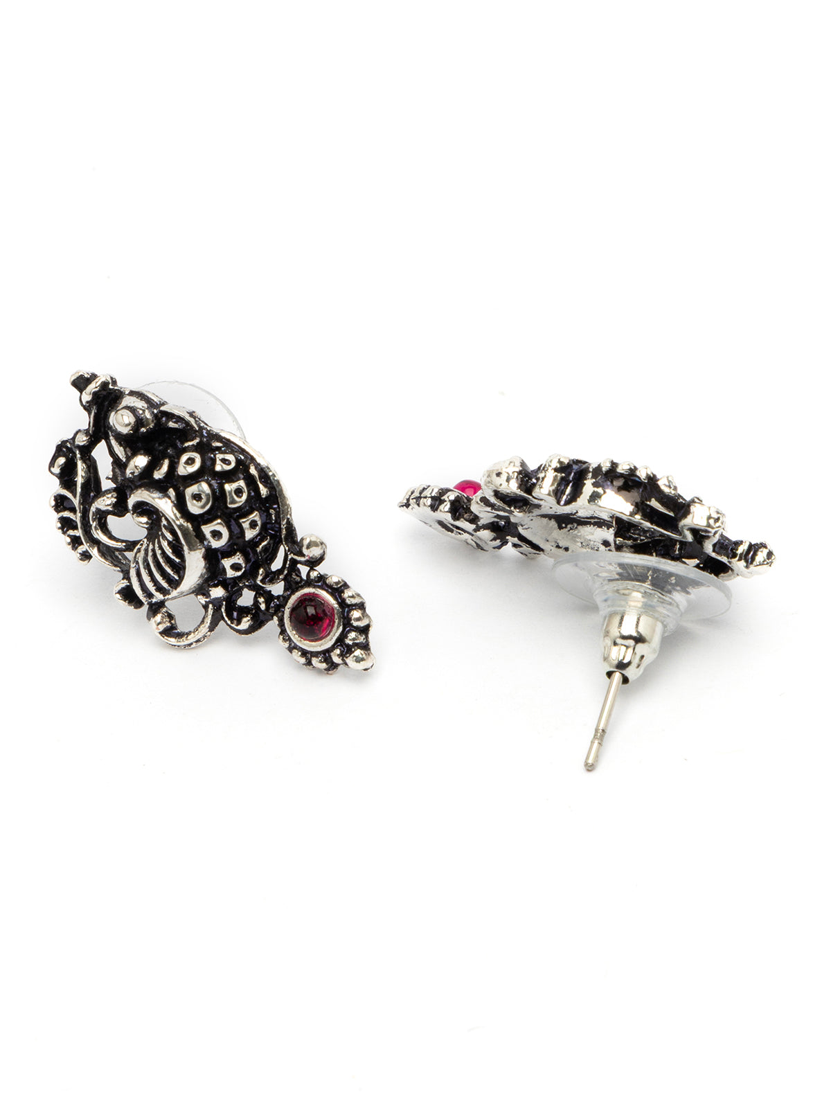 Sukkhi Latest Beautiful Peacock Design With Oxidized Silver Plated Choker Necklace & Studs Earring Jewellery for Women|NS107077