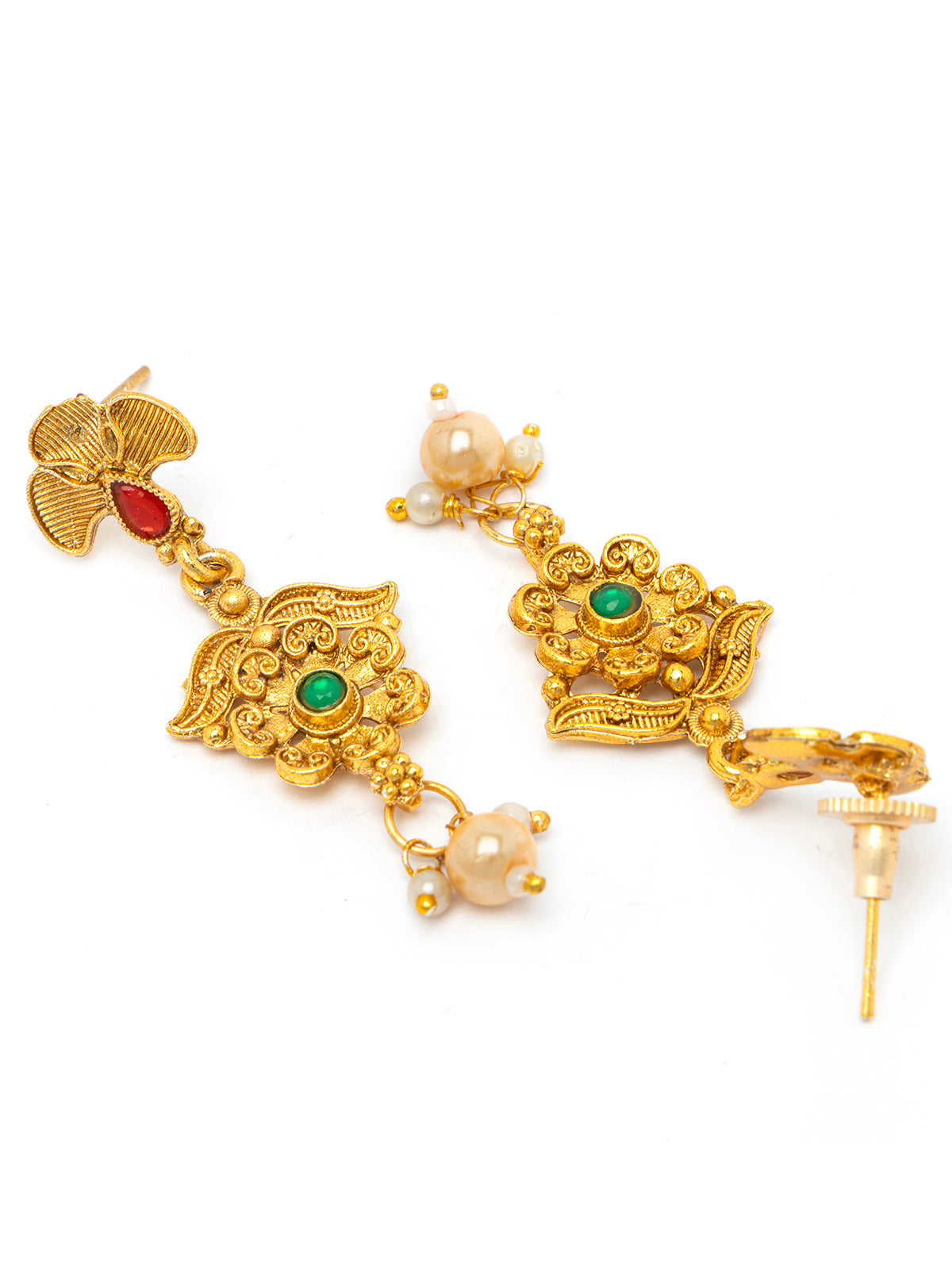 Sukkkhi Admirable Traditional Gold Plated Choker Necklace with Dangle Earring Jewellery for Women & Girls |NS107087