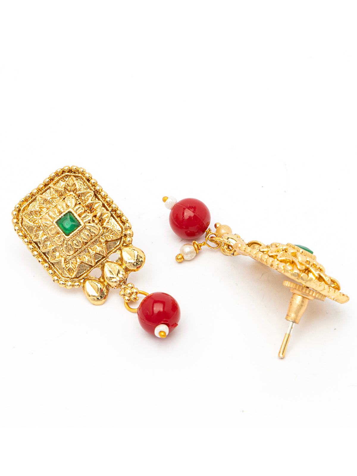 Sukkhi Indian Ethnic Gold Plated Crystal Stones Choker Necklace Set with Drop Earring Jewellery For Women|NS107088