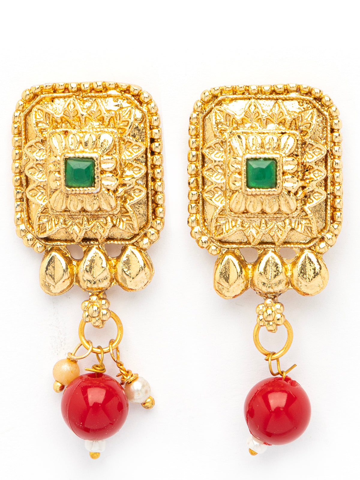 Sukkhi Indian Ethnic Gold Plated Crystal Stones Choker Necklace Set with Drop Earring Jewellery For Women|NS107088