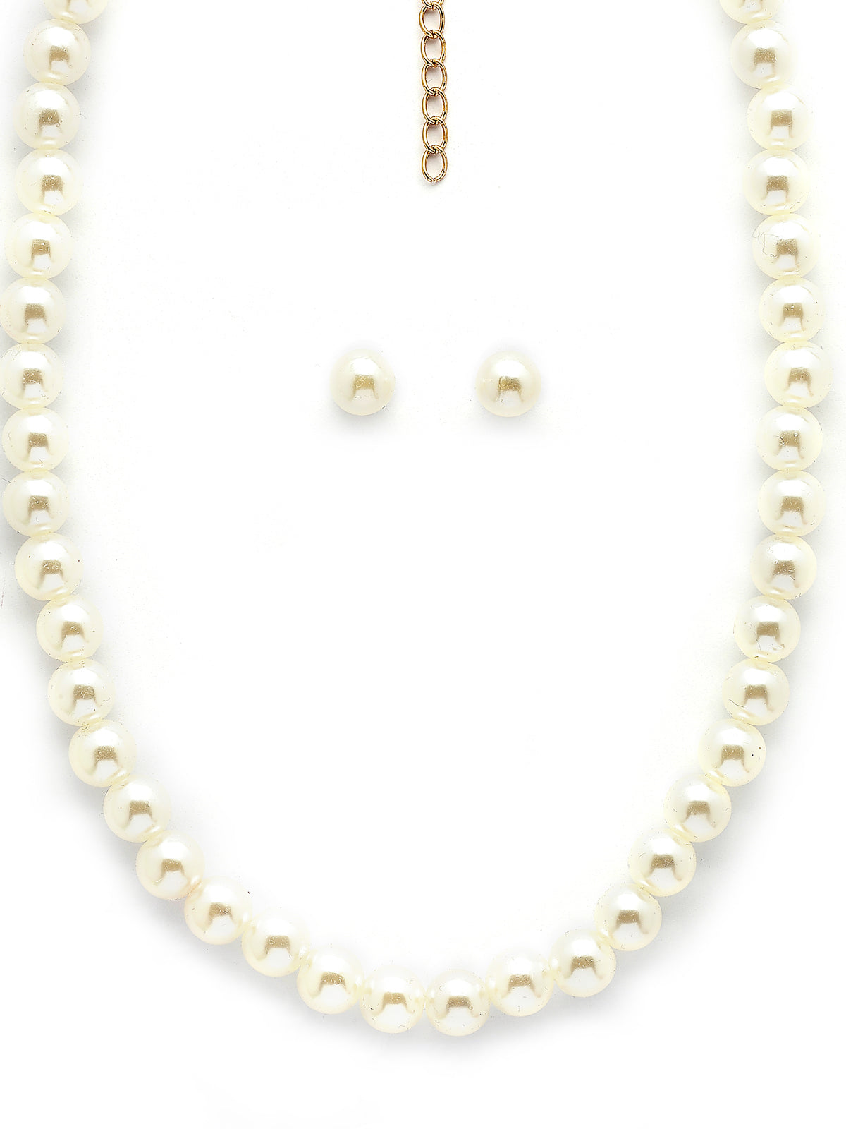 Scintillare By Sukkhi Eye-Catchy Faux Pearls Moti Mala Necklace With Matching Pearl Studs Earring Jewellery Set For Women & Girls|NS107290