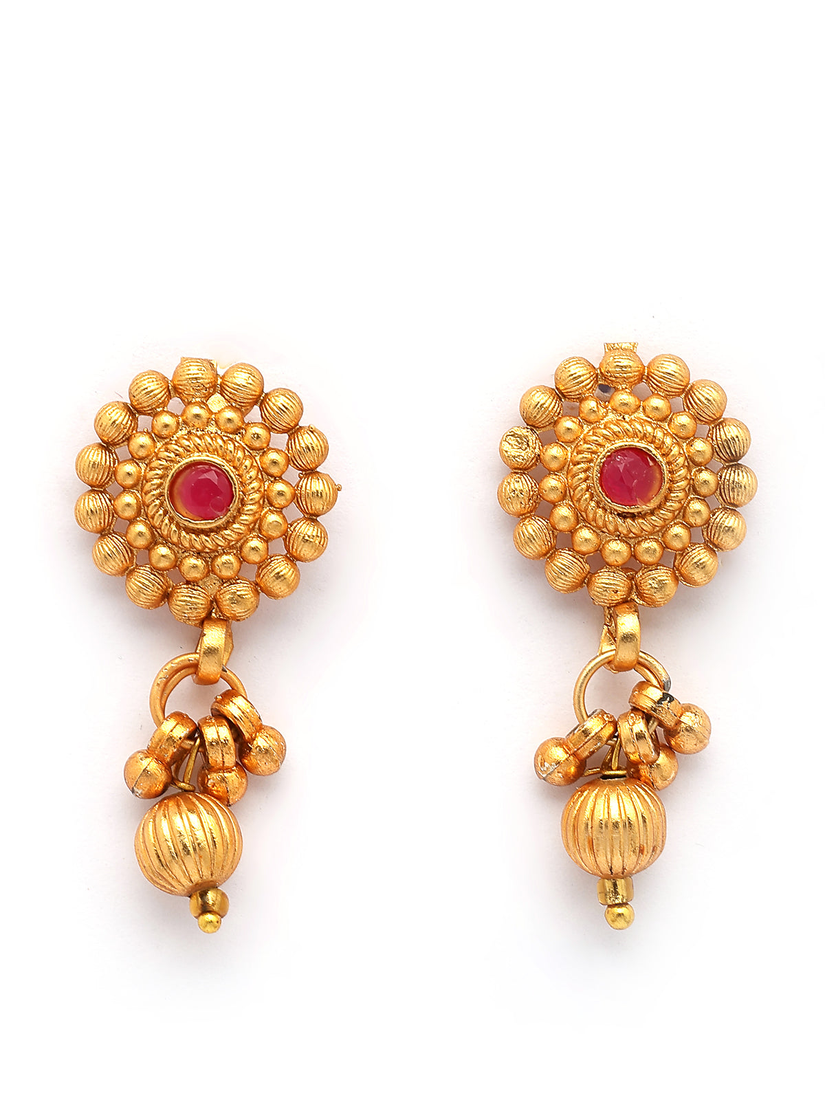 Sukkhi Classic Gold Plated Choker Necklace with Drop Earring Jewellery Set For Women & Girls|Suited for All Festive Occasions|NS107402