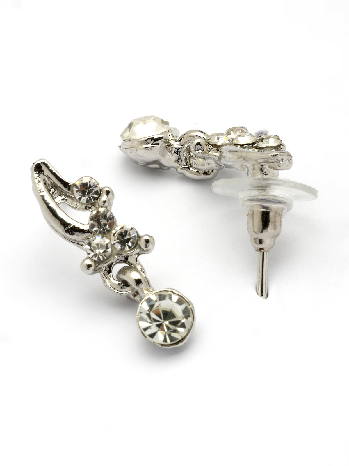 Sukkhi Attractive & Stylish Rhodium Plated AD Stones Studded Choker Necklace Set with Drop Earring Jewellery for Women & Girls|Jewellery for Party, Wedding, and Festive Occasions for Women|NS107471