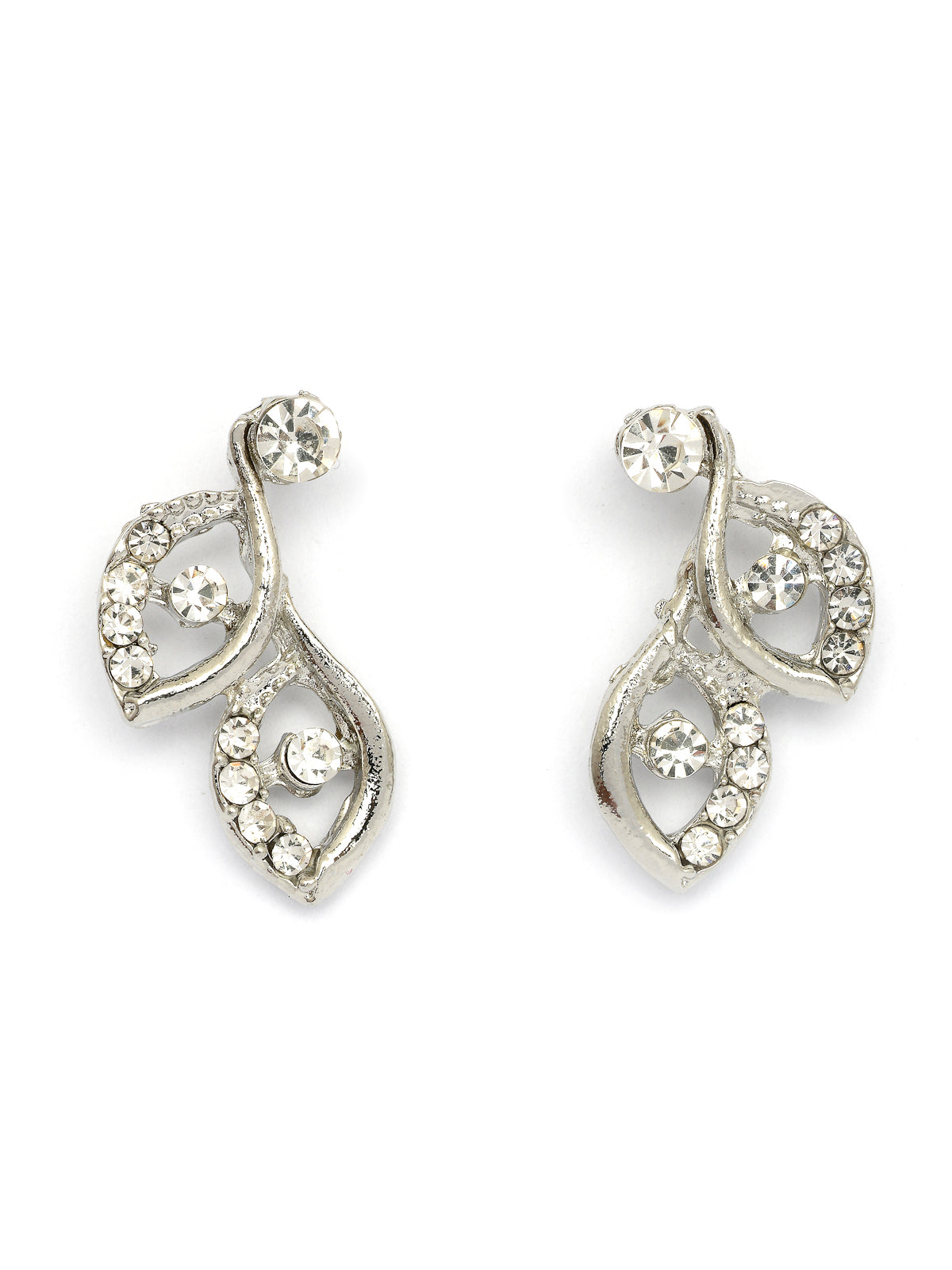 Sukkhi Decent & Shiny AD Stones Studded with Rhodium Plated Choker Necklace Set & Drop Earrings Jewellery for Women & Girls|Jewellery for Party, Wedding, and Festive Occasions for Women|NS107472