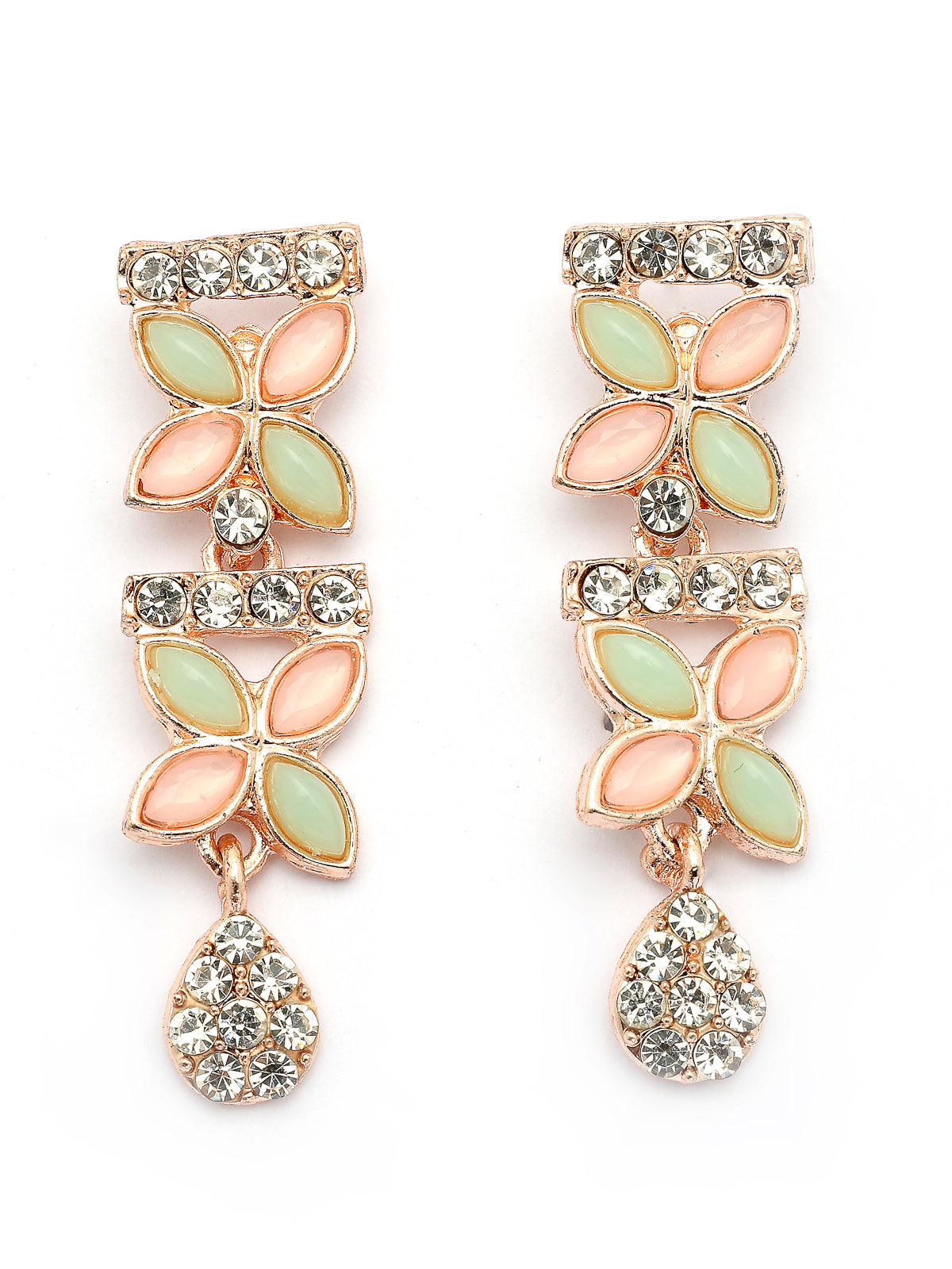 Sukkhi Glamorous Look with Gold Plated AD Stones Studded Choker Necklace Set with Drop Earrings Jewellery for Women & Girls|Jewellery for Party, Wedding, and Festive Occasions for Women|NS107483