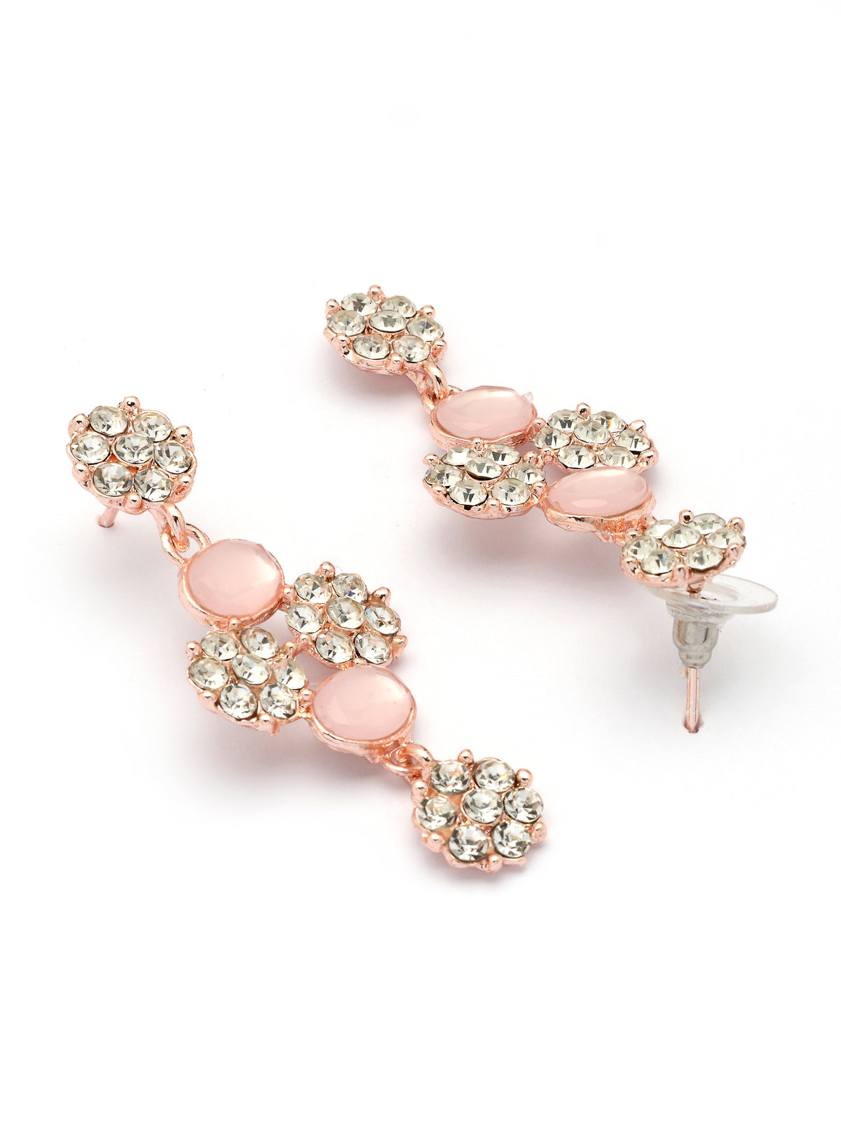 Sukkhi Beautiful Gold Plated Floral Design AD Stones Studded Choker Necklace Set with Drop Earrings Jewellery for Women & Girls|Jewellery for Party, Wedding, and Festive Occasions for Women|NS107486