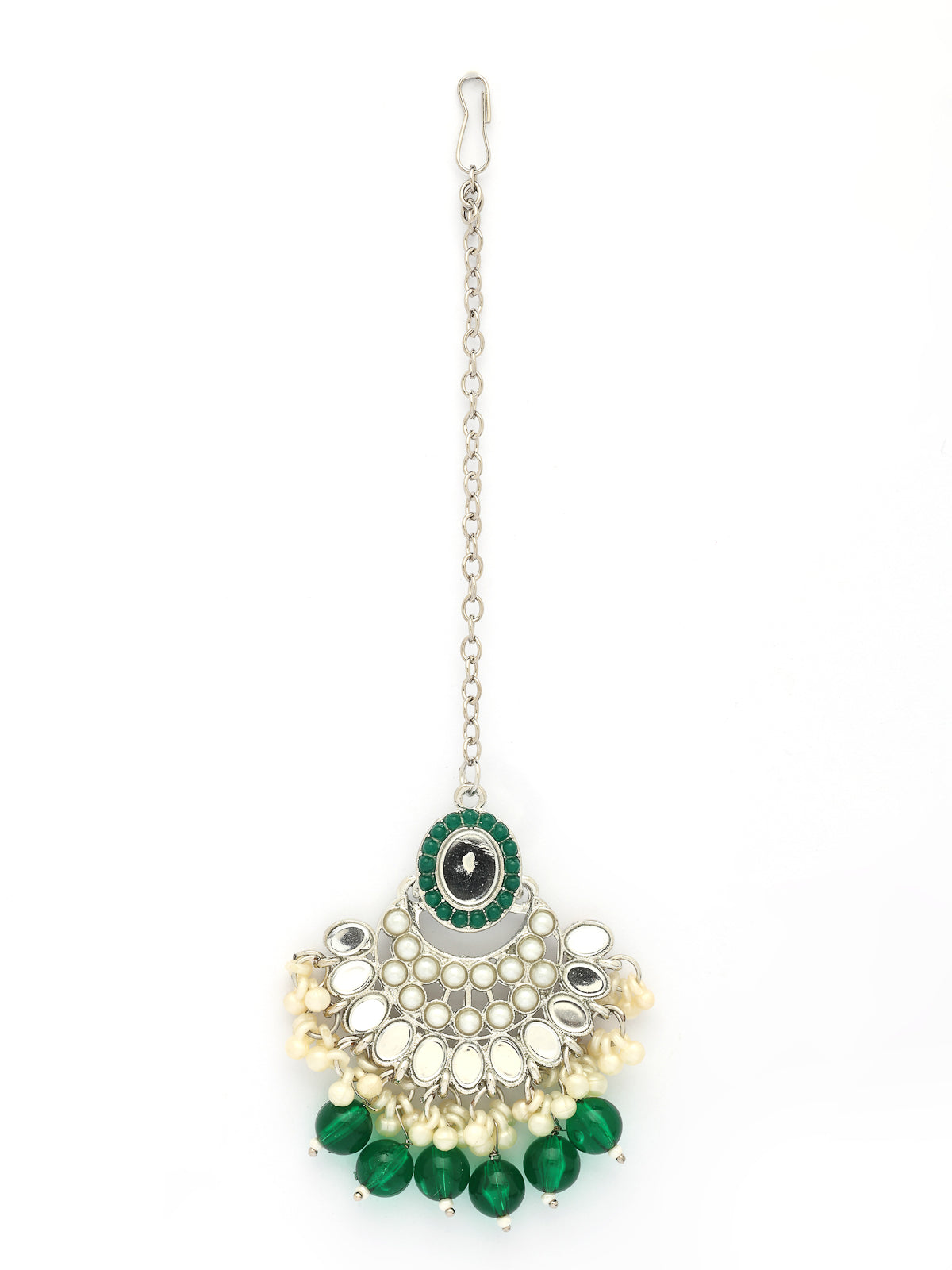 Sukkhi Trendy Rhodium Plated with AD Beads Choker Necklace Set Earring and Maangtikka Jewellery Set for Women|NS107520