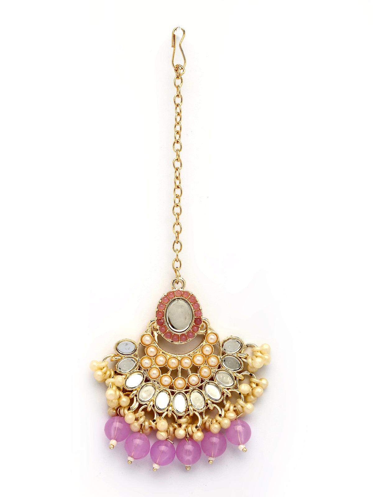 Sukkhi Classic Gold Plated with AD Beads Choker Necklace Set Earring and Maangtikka Jewellery Set for Women|NS107525