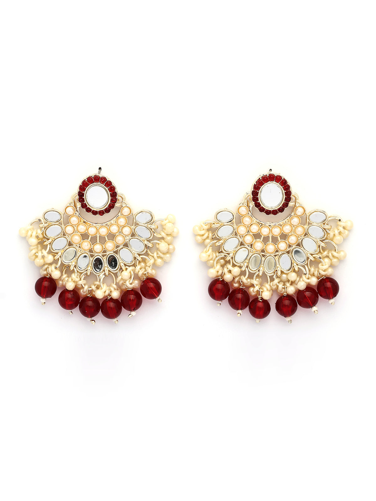 Sukkhi Creative Gold Plated with AD Beads Choker Necklace Set Earring and Maangtikka Jewellery Set for Women|NS107526