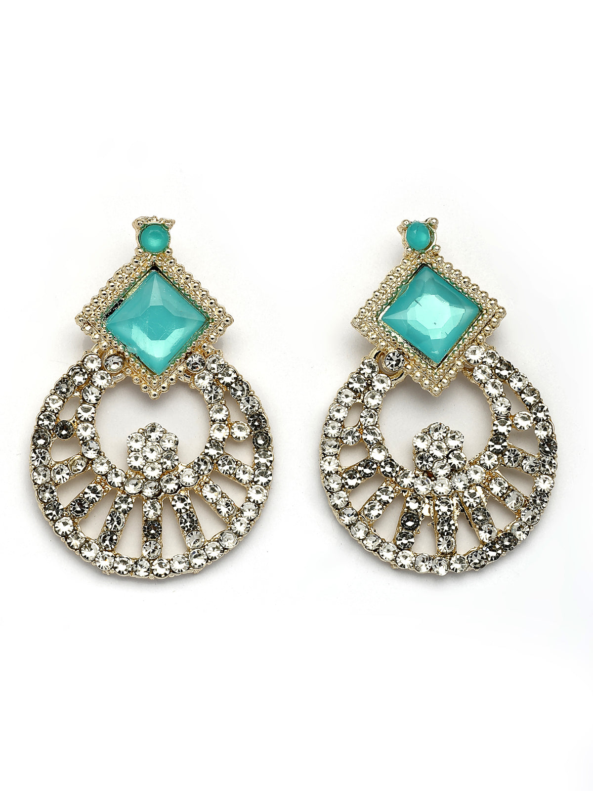 Sukkhi Beautiful Gold Plated AD Stones & Beads Choker Necklace Set With Earring And Maangtika | Jewellery Set For Women|NS107534