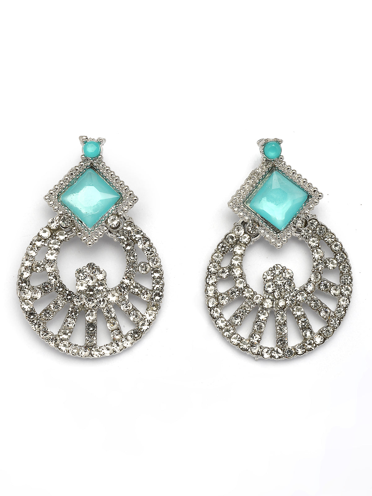 Sukkhi Classic Rhodium Plated AD Stones & Beads Choker Necklace Set With Earring And Maangtika | Jewellery Set For Women|NS107535