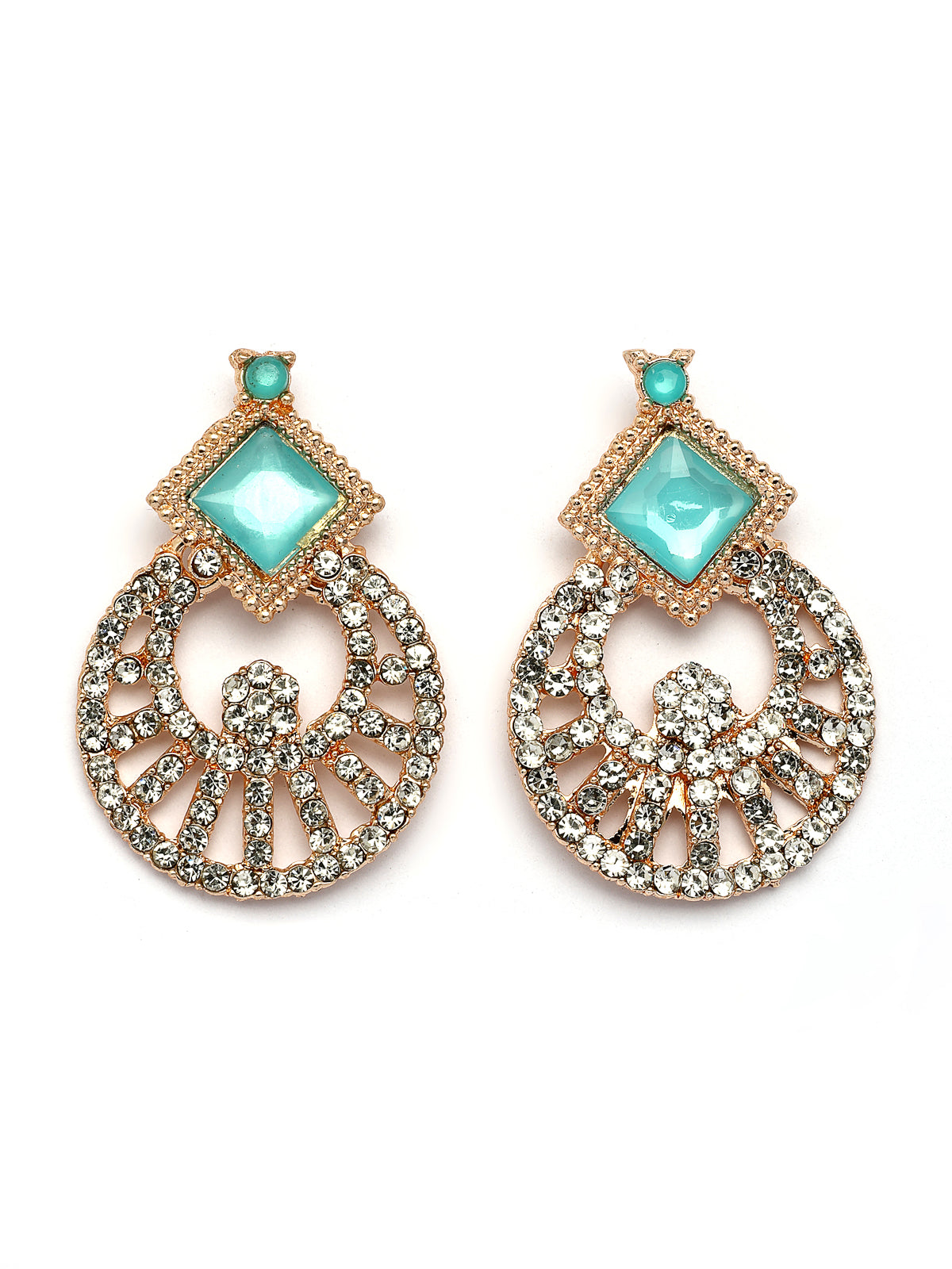 Sukkhi Charming Rose Gold Plated AD Stones & Beads Choker Necklace Set With Earring And Maangtika | Jewellery Set For Women|NS107541