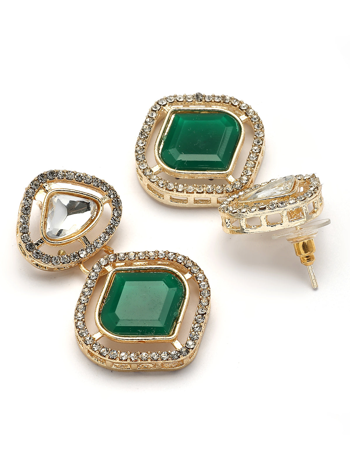 Sukkhi Trendy Stylish Gold Plated AD Stones Studded Choker Necklace Set with Drop Earrings Jewellery for Women & Girls|Jewellery for Party, Wedding, and Festive Occasions for Women|NS107544