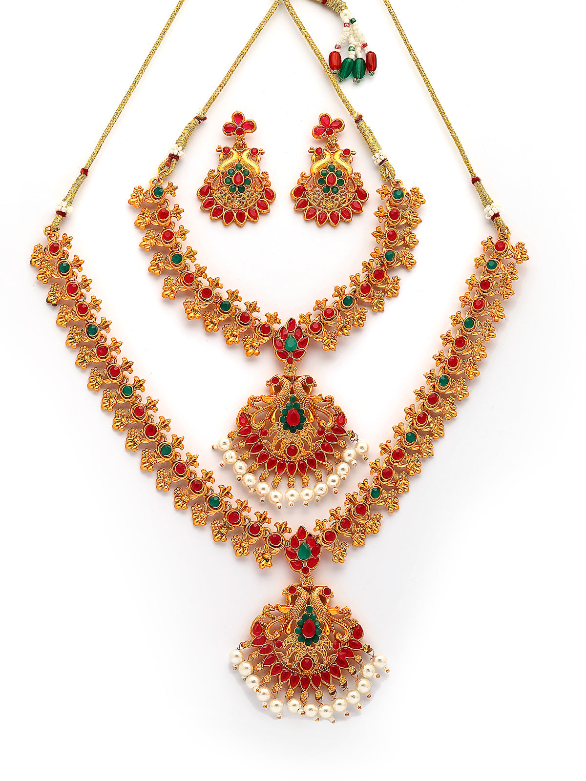 Sukkhi Indian Traditional Stylish Gold Plated with Peacock Design Choker Necklace Set with Dangle Earrings Jewellery for Women & Girls|Jewellery for Party, Wedding, and Festive Occasions for Women|NS107553