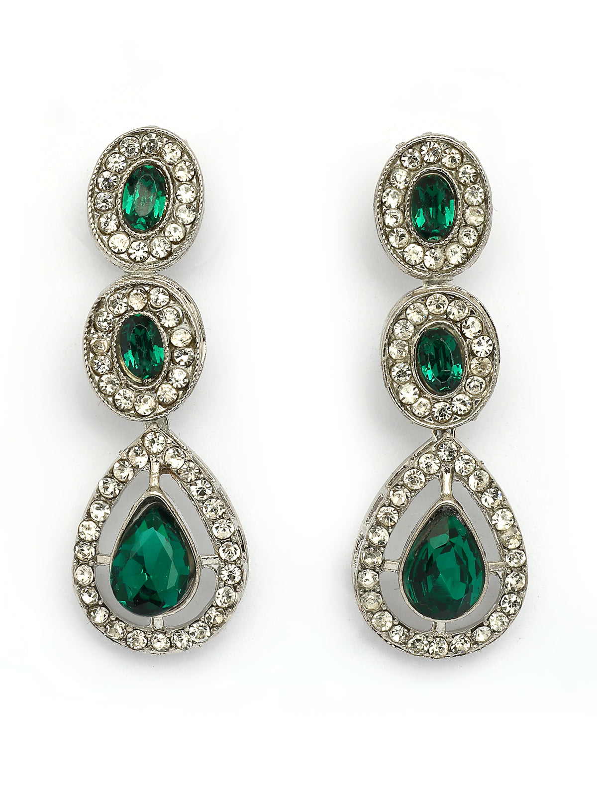 Sukkhi Unique Stylish Gold Plated AD Stones Studded Green Choker Necklace Set with Drop Earrings Jewellery for Women & Girls|Jewellery for Party, Wedding, and Festive Occasions for Women|NS107559