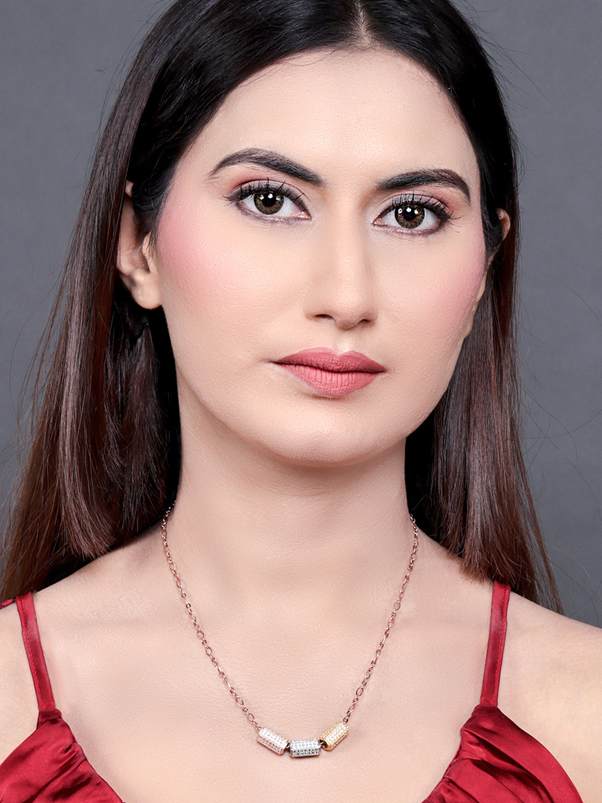 Pissara by Sukkhi Exclusive 925 Sterling Silver Cubic Zirconia Pendant With Chain For Women And Girls|with Authenticity Certificate, 925 Stamp & 6 Months Warranty P104613