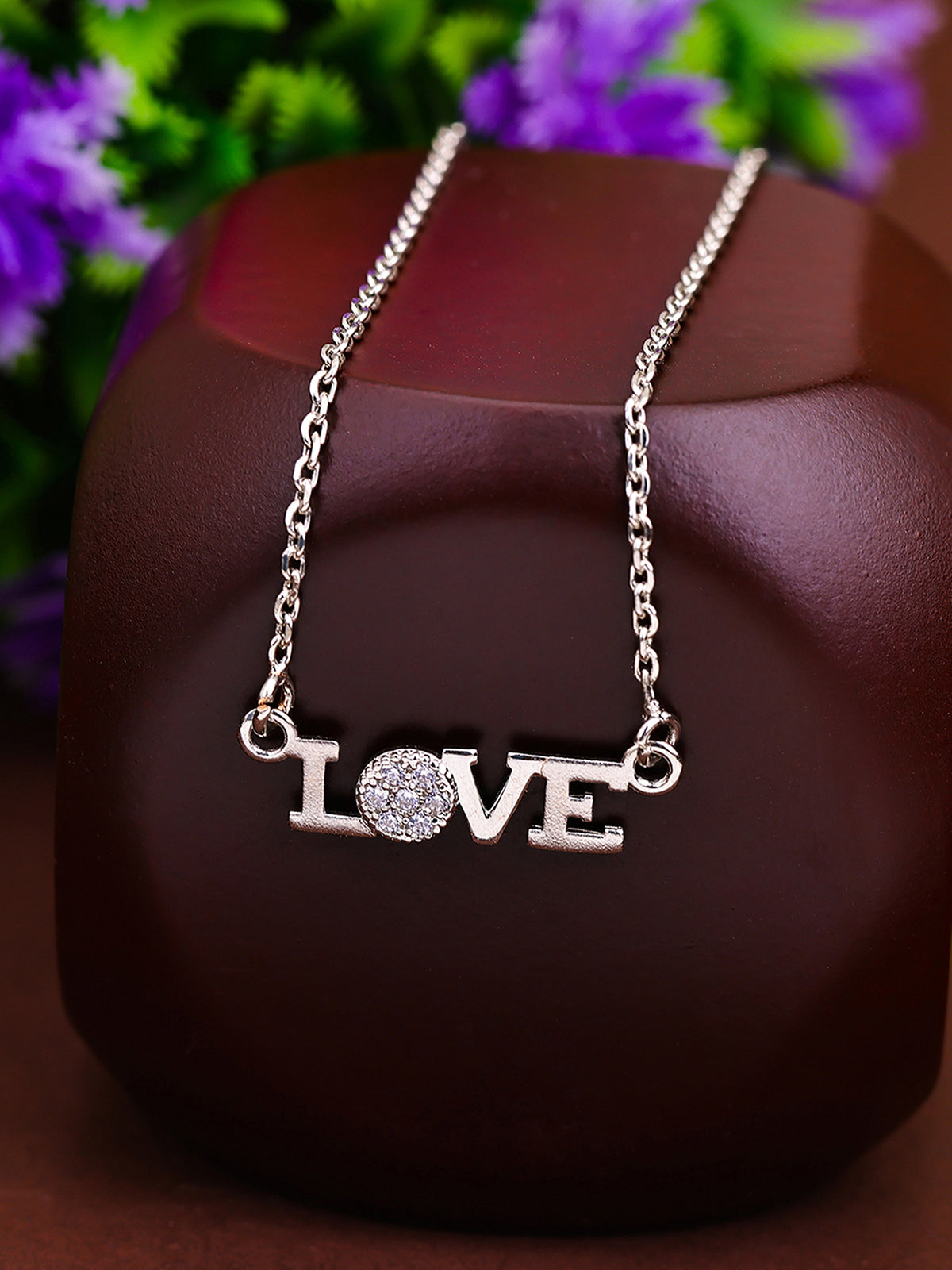 Pissara by Sukkhi Fabulous 925 Sterling Silver Cubic Zirconia Pendant With Chain For Women And Girls|with Authenticity Certificate, 925 Stamp & 6 Months Warranty P104614