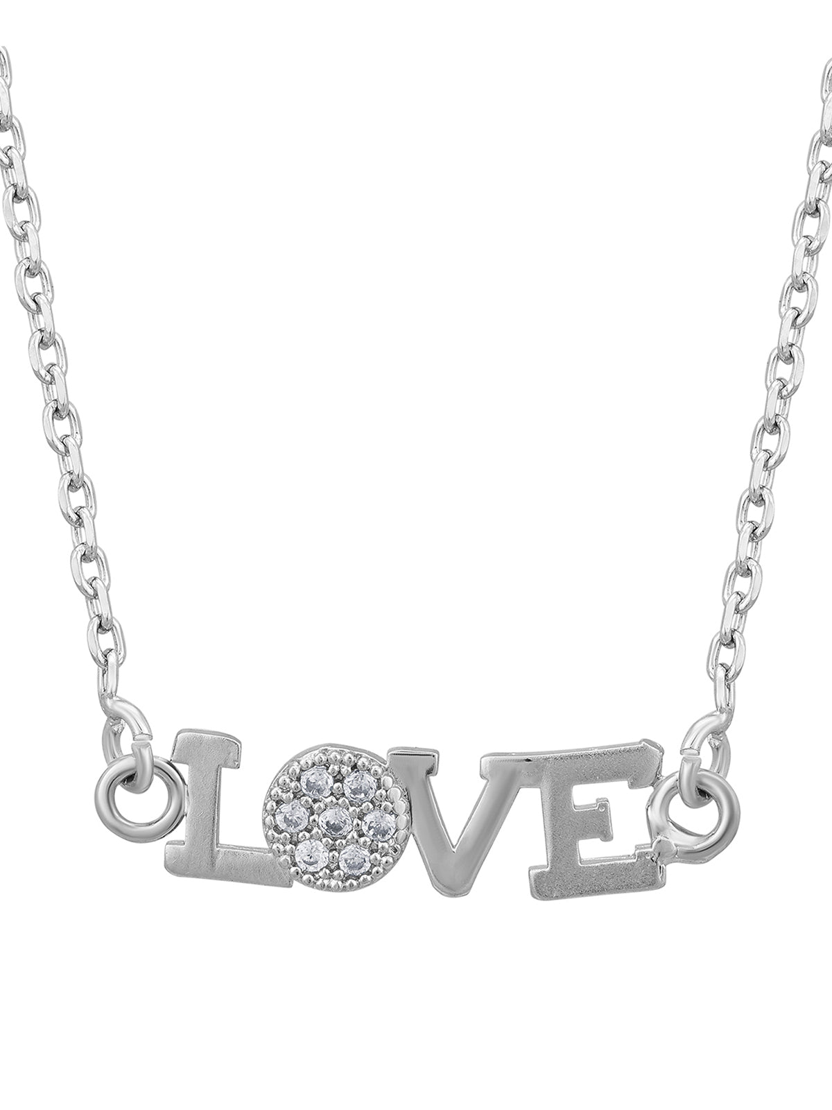 Pissara by Sukkhi Fabulous 925 Sterling Silver Cubic Zirconia Pendant With Chain For Women And Girls|with Authenticity Certificate, 925 Stamp & 6 Months Warranty P104614