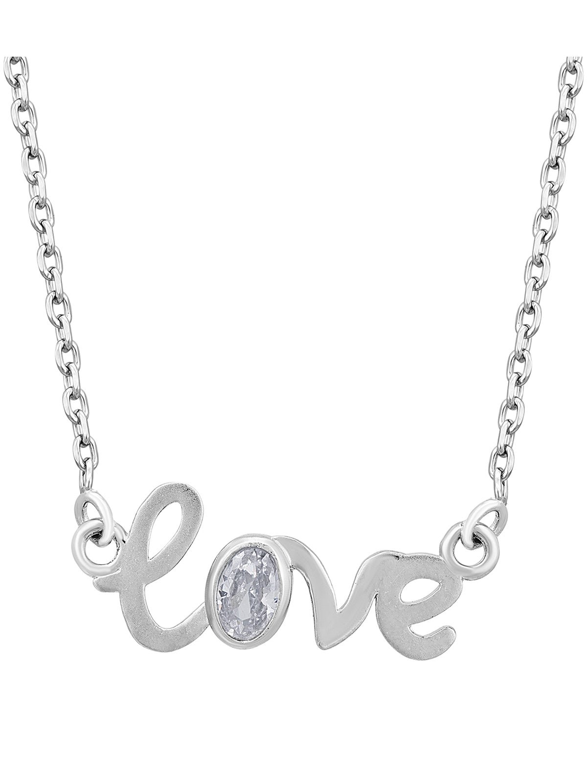 Pissara by Sukkhi Marvelous 925 Sterling Silver Cubic Zirconia Pendant With Chain For Women And Girls|with Authenticity Certificate, 925 Stamp & 6 Months Warranty P104615