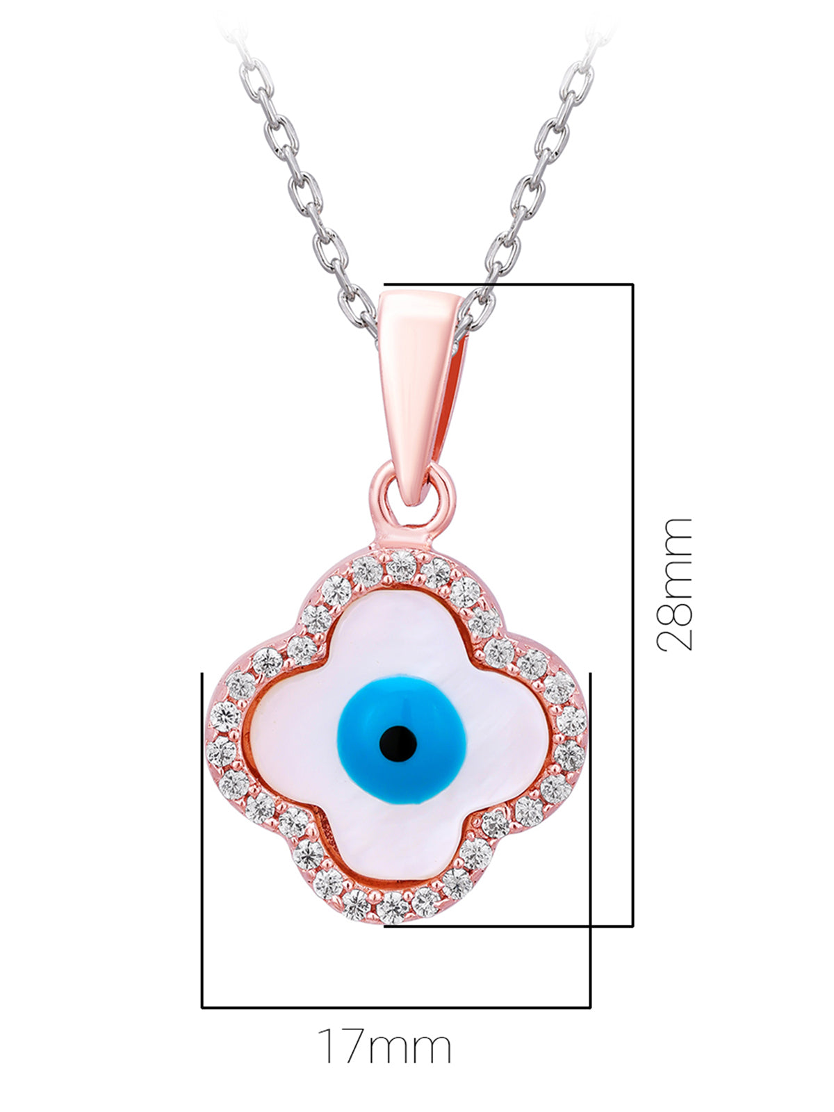 Pissara by Sukkhi Evil Eye Dazzling 925 Sterling Silver Cubic Zirconia Pendant With Chain For Women And Girls|with Authenticity Certificate, 925 Stamp & 6 Months Warranty P104618