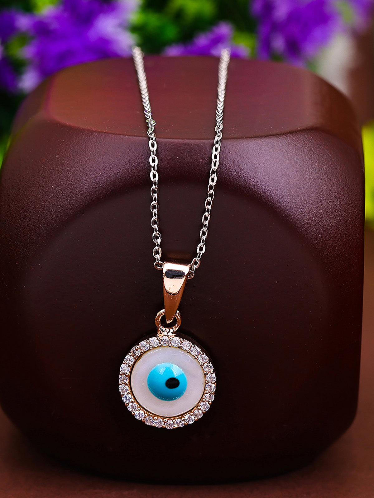 Pissara by Sukkhi Classy 925 Sterling Silver Cubic Zirconia Pendant With Chain For Women And Girls|with Authenticity Certificate, 925 Stamp & 6 Months Warranty P104621