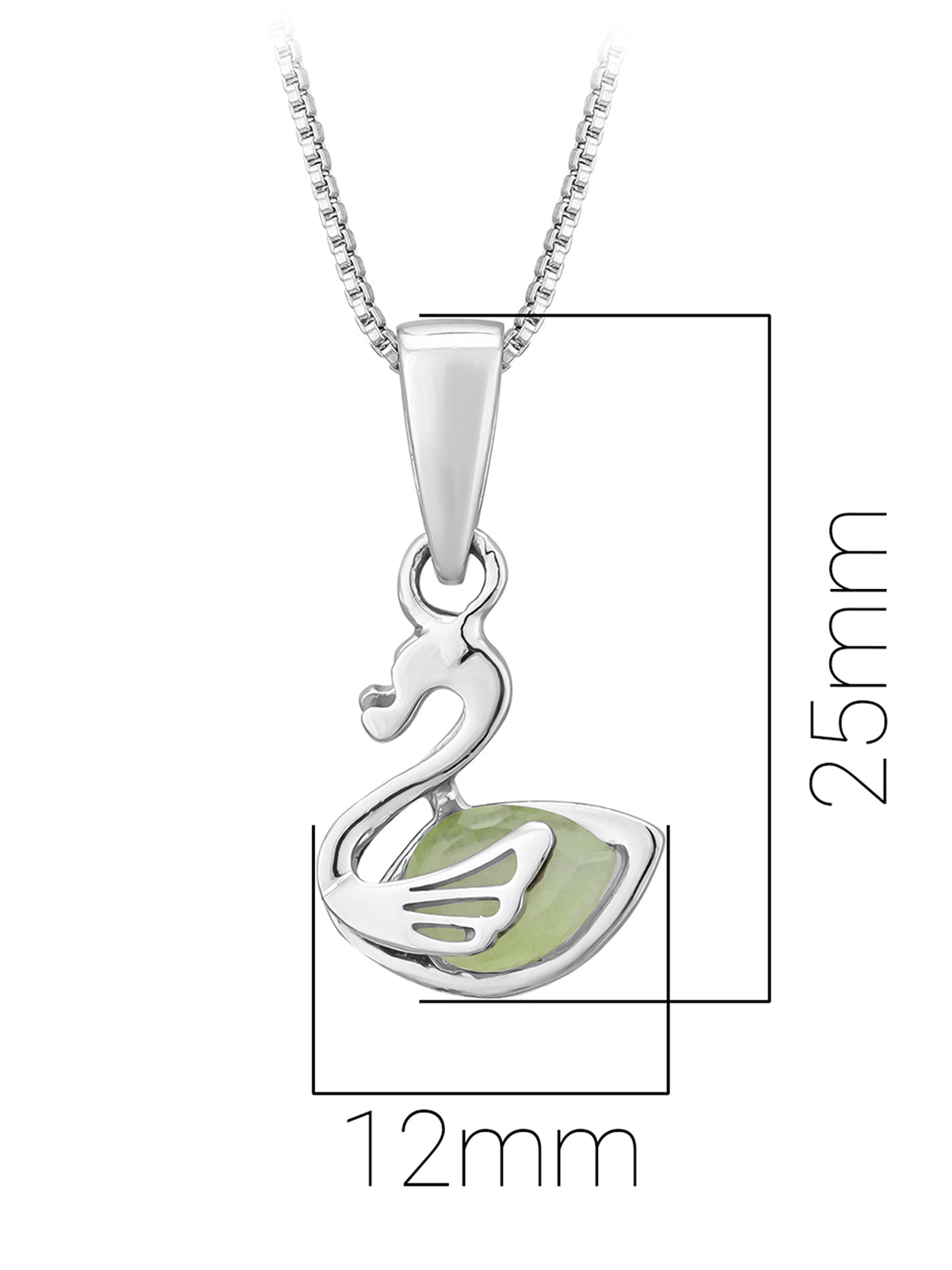 Pissara by Sukkhi Gleaming 925 Sterling Silver Pendant With Chain For Women And Girls|with Authenticity Certificate, 925 Stamp & 6 Months Warranty P104626