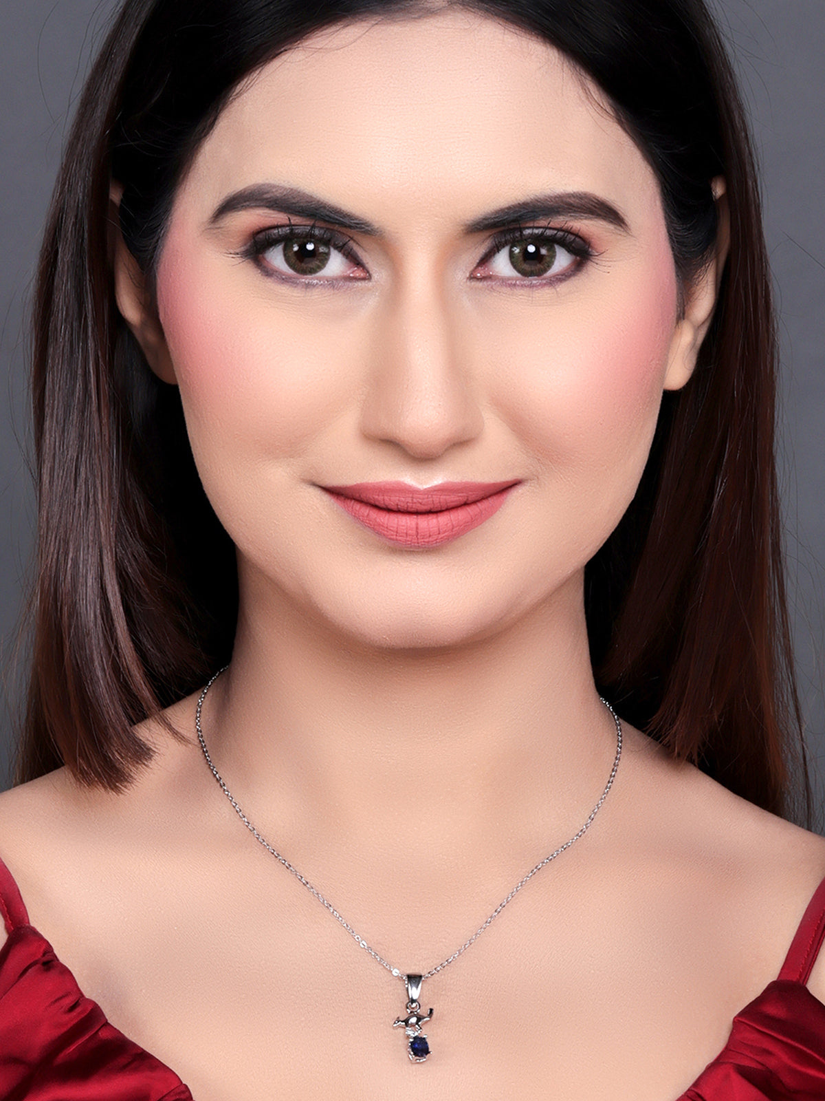 Pissara by Sukkhi Incrediable 925 Sterling Silver Pendant With Chain For Women And Girls|with Authenticity Certificate, 925 Stamp & 6 Months Warranty P104627