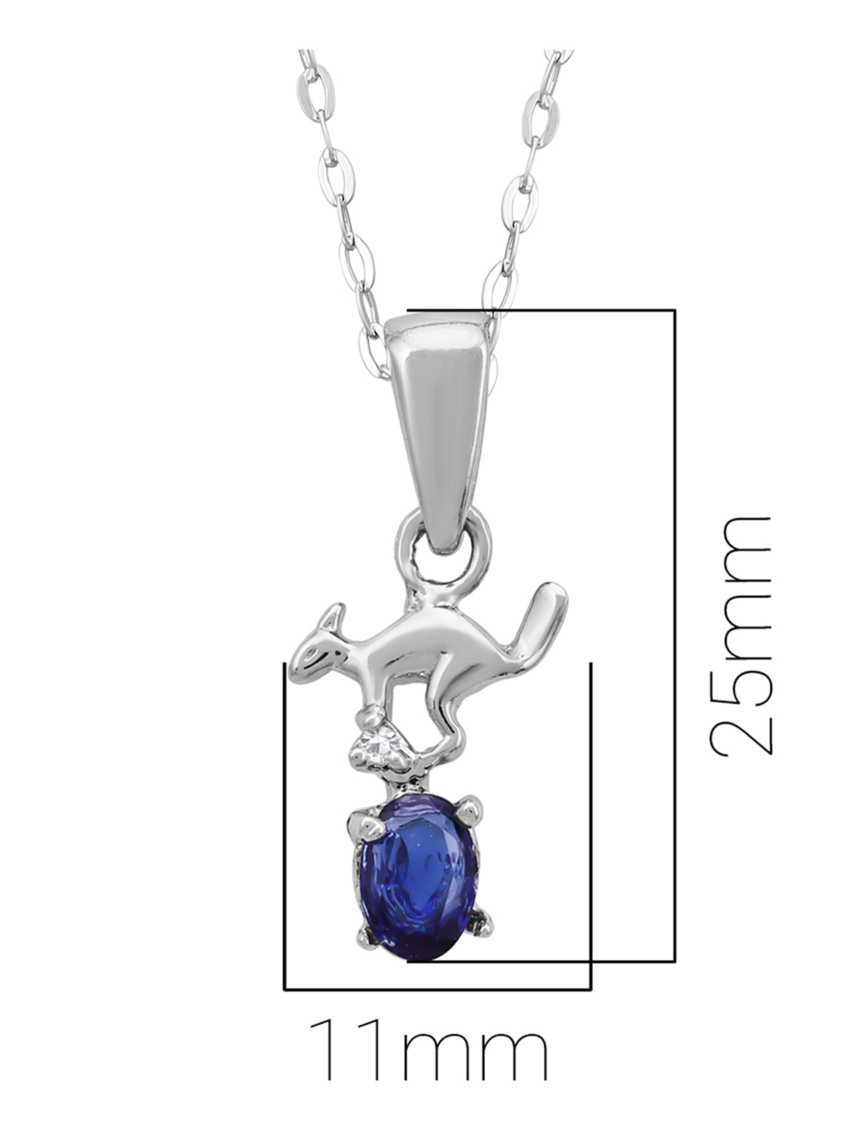 Pissara by Sukkhi Incrediable 925 Sterling Silver Pendant With Chain For Women And Girls|with Authenticity Certificate, 925 Stamp & 6 Months Warranty P104627