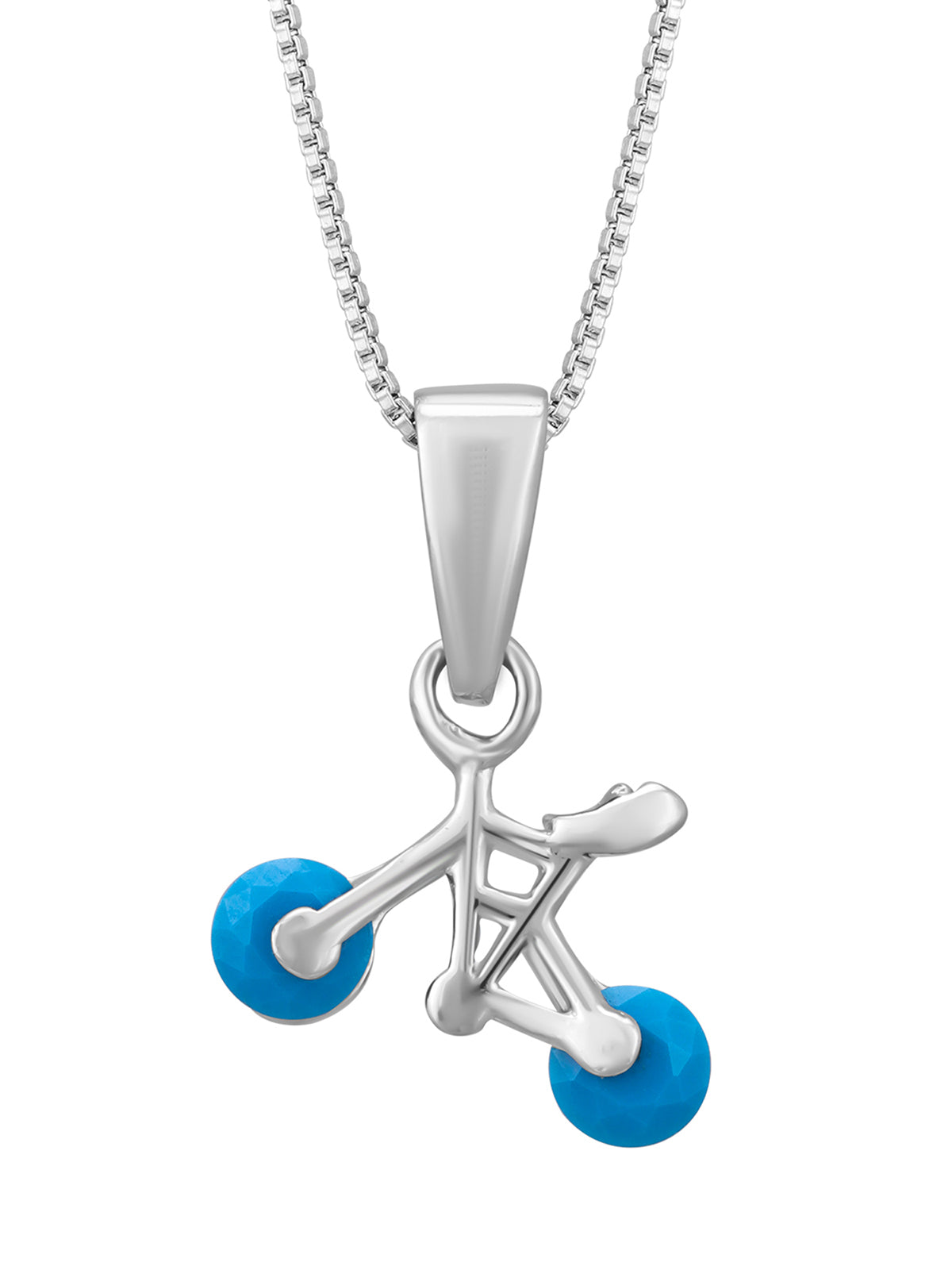 Pissara by Sukkhi Glossy 925 Sterling Silver Pendant With Chain For Women And Girls|with Authenticity Certificate, 925 Stamp & 6 Months Warranty P104628