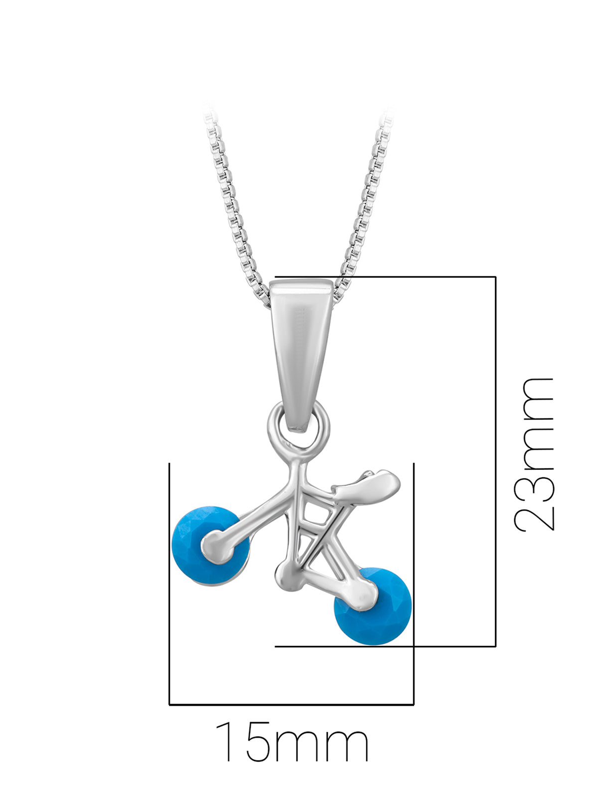 Pissara by Sukkhi Glossy 925 Sterling Silver Pendant With Chain For Women And Girls|with Authenticity Certificate, 925 Stamp & 6 Months Warranty P104628