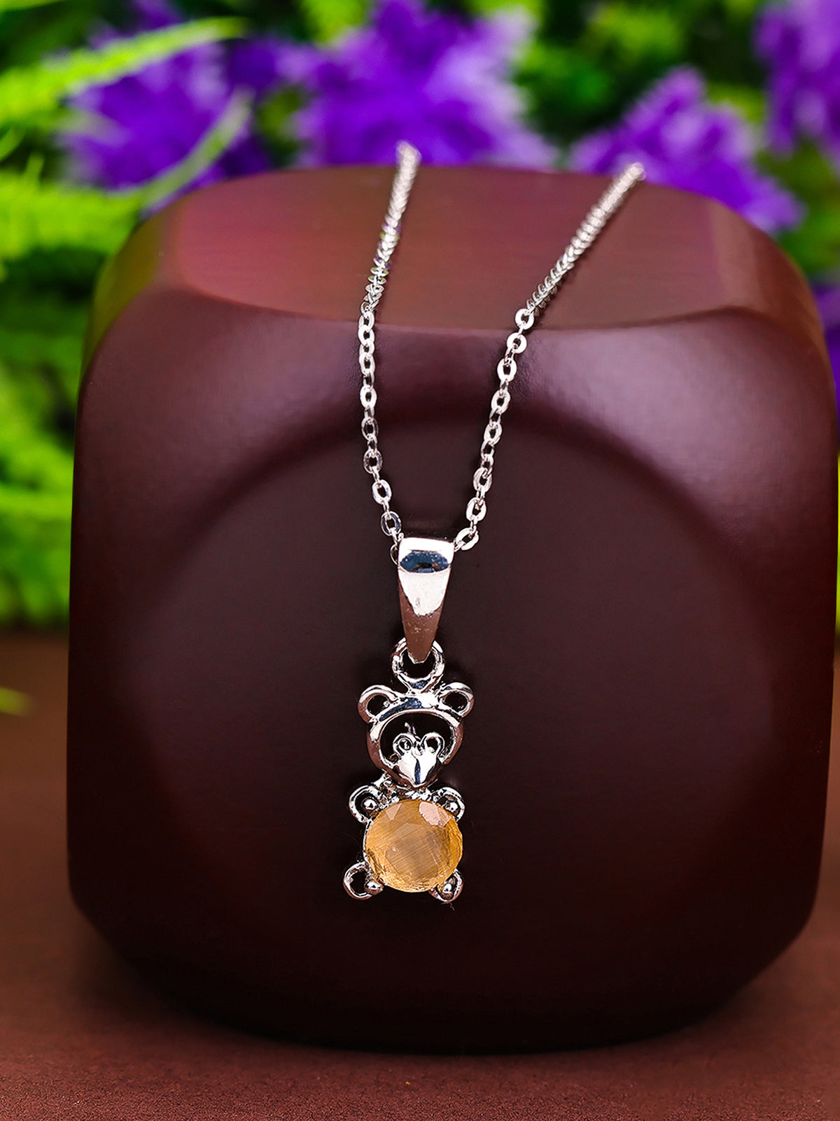 Pissara by Sukkhi Splendid 925 Sterling Silver Pendant With Chain For Women And Girls|with Authenticity Certificate, 925 Stamp & 6 Months Warranty P104630