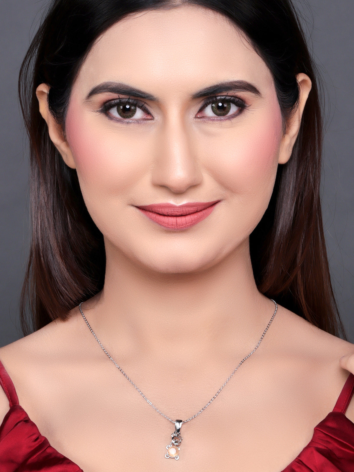 Pissara by Sukkhi Splendid 925 Sterling Silver Pendant With Chain For Women And Girls|with Authenticity Certificate, 925 Stamp & 6 Months Warranty P104630