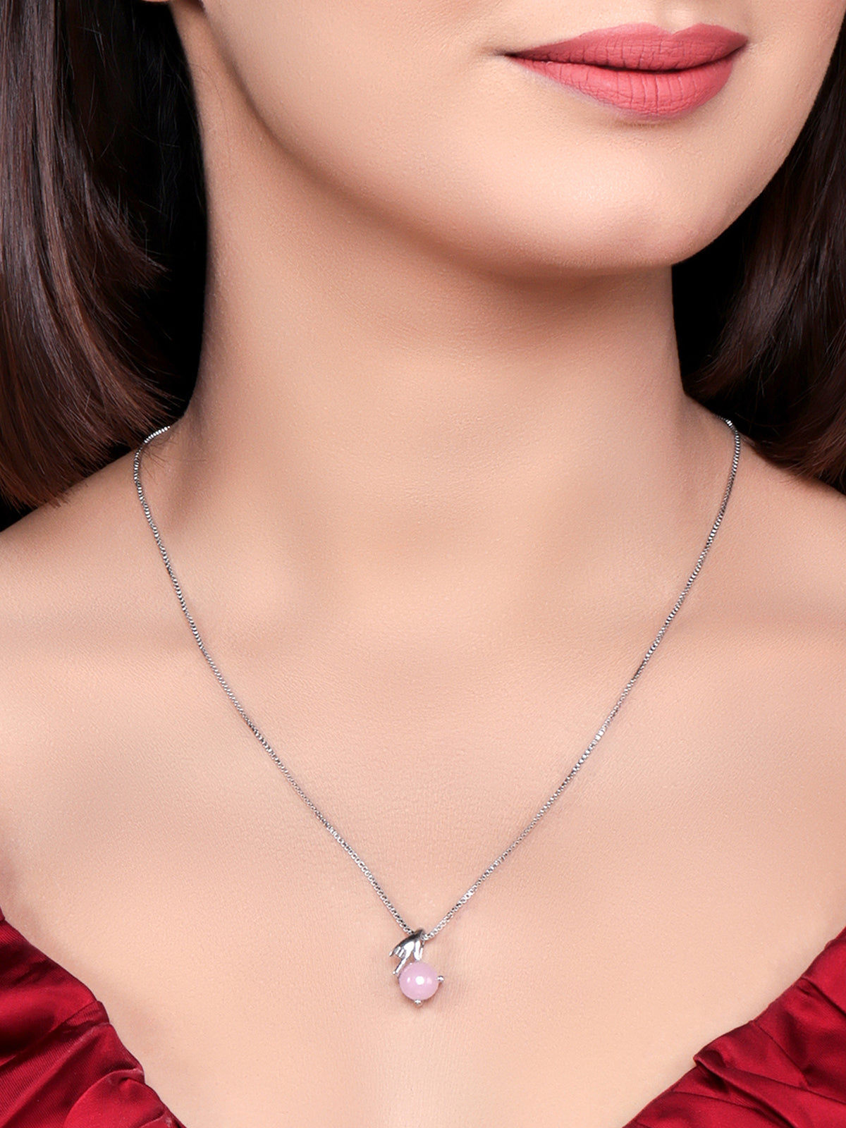 Pissara by Sukkhi Adorable 925 Sterling Silver Pendant With Chain For Women And Girls|with Authenticity Certificate, 925 Stamp & 6 Months Warranty P104631