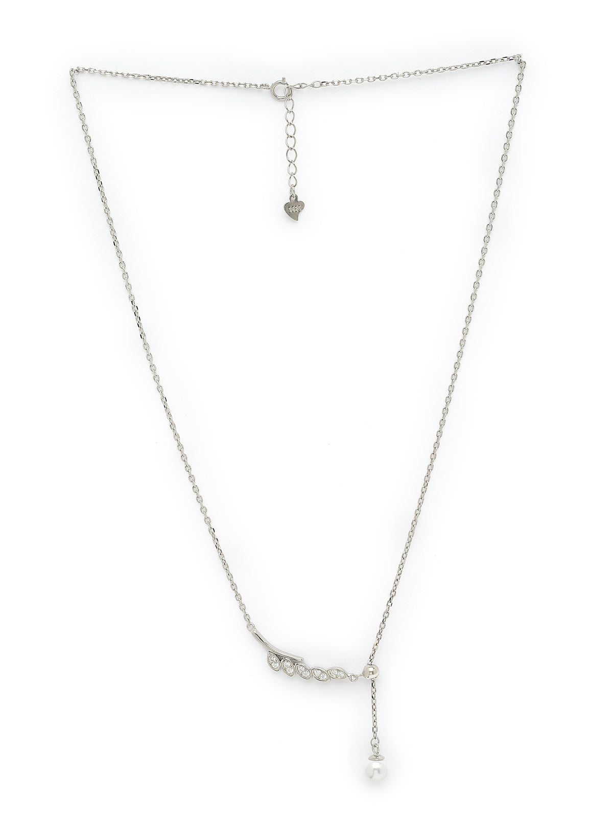 Pissara by Sukkhi Pretty 925 Sterling Silver Marquise Shaped Cubic Zirconia Pendant With Chain For Women & Girls|with Authenticity Certificate, 925 Stamp & 6 Months Warranty P105194