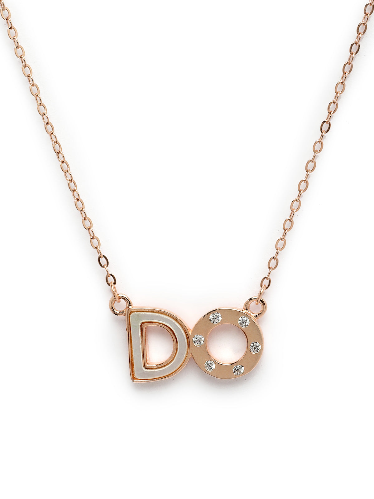 Pissara by Sukkhi Excellent 925 Sterling Silver Rose Gold Plated Cubic Zirconia Pendant With Chain For Women & Girls|with Authenticity Certificate, 925 Stamp & 6 Months Warranty P105199