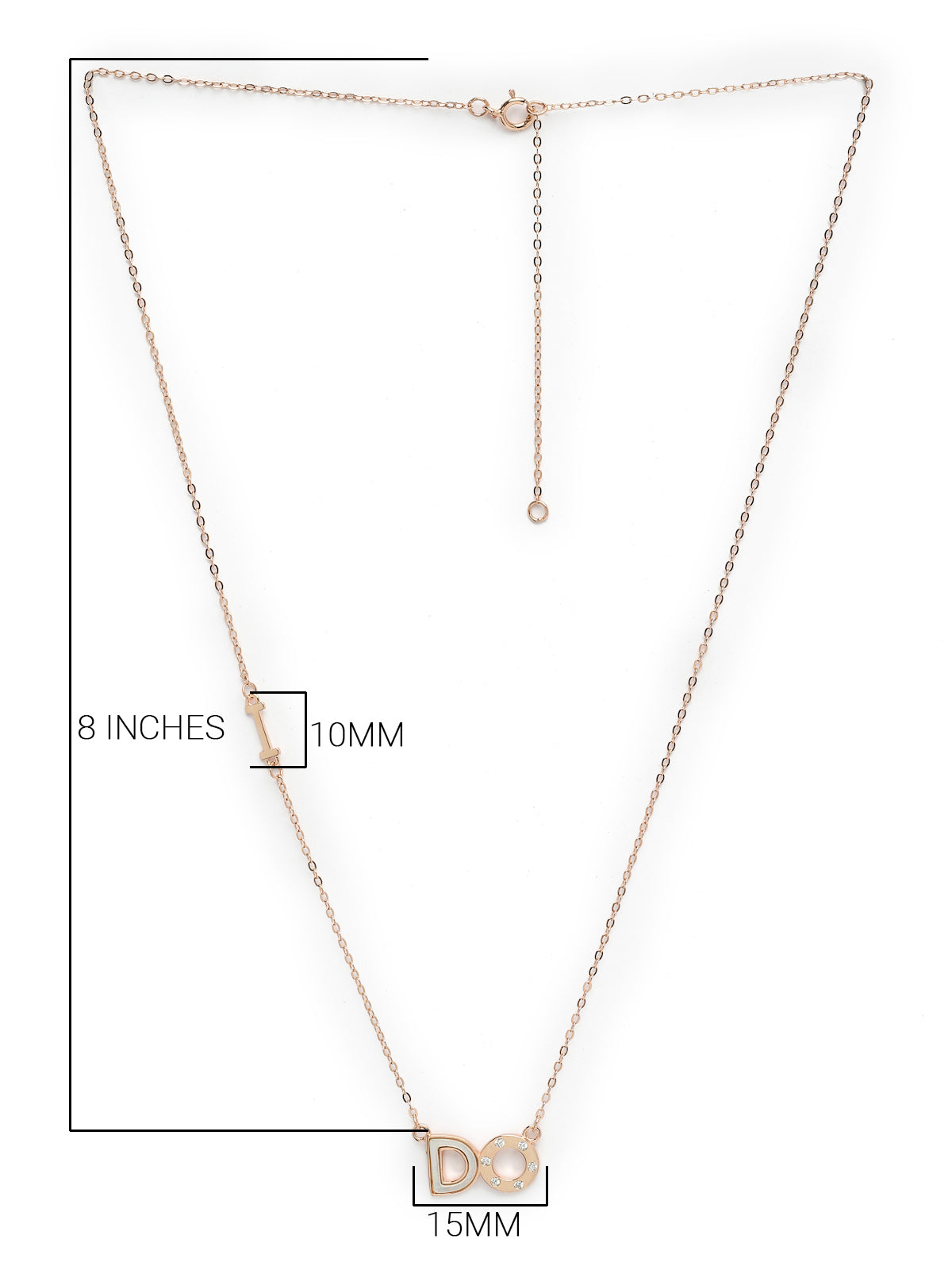 Pissara by Sukkhi Excellent 925 Sterling Silver Rose Gold Plated Cubic Zirconia Pendant With Chain For Women & Girls|with Authenticity Certificate, 925 Stamp & 6 Months Warranty P105199