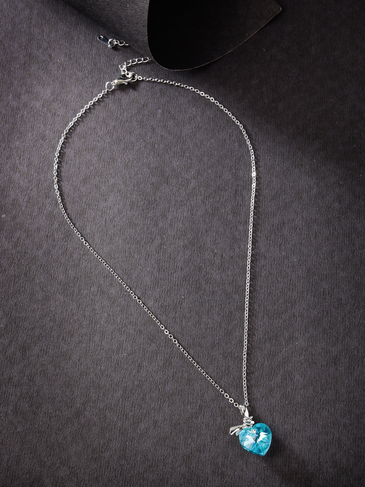 Scintillare by Sukkhi Trendy Style Joint Valentine Heart Shaped Crystals With Rhodium Plated Silver Pendant With Chain for Women And Girls | Valentine Day Gifts Collection|P106601