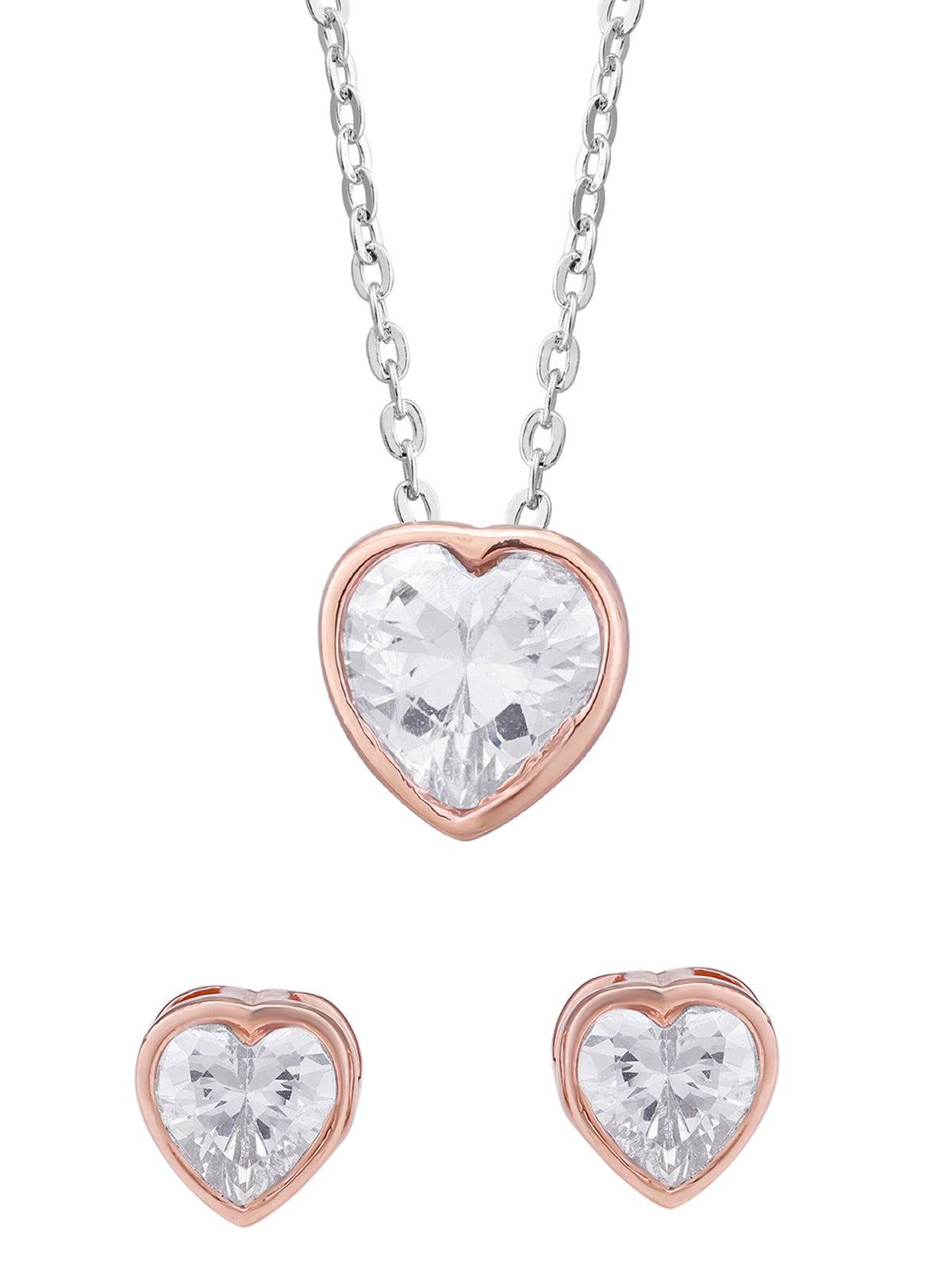 Pissara by Sukkhi Brilliant 925 Sterling Silver Cubic Zirconia Pendant Set For Women And Girls|with Authenticity Certificate, 925 Stamp & 6 Months Warranty PS104645