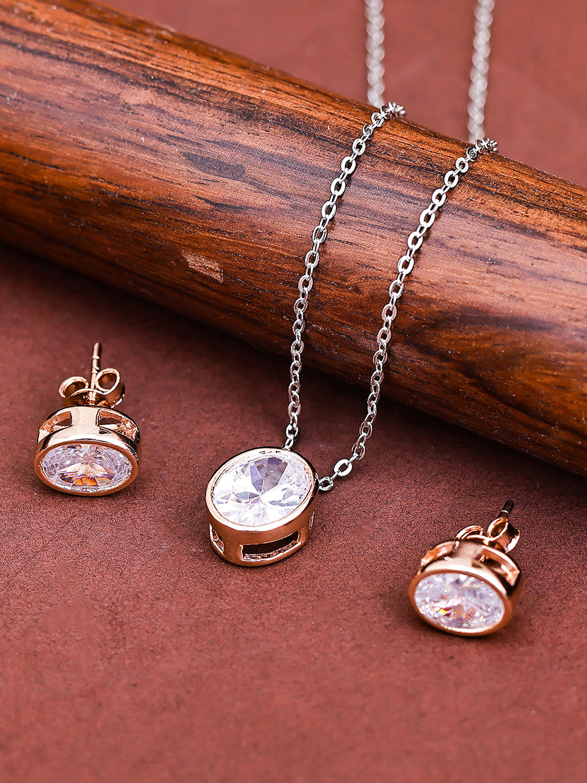 Pissara by Sukkhi Amazing 925 Sterling Silver Cubic Zirconia Pendant Set For Women And Girls|with Authenticity Certificate, 925 Stamp & 6 Months Warranty PS104646