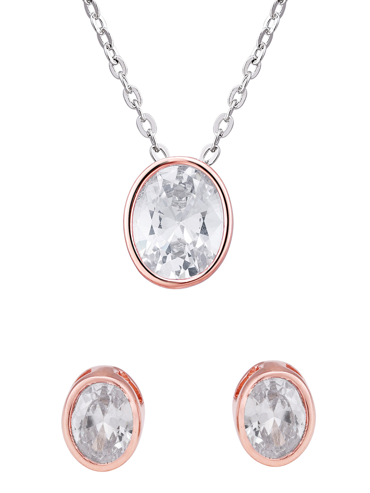 Pissara by Sukkhi Amazing 925 Sterling Silver Cubic Zirconia Pendant Set For Women And Girls|with Authenticity Certificate, 925 Stamp & 6 Months Warranty PS104646