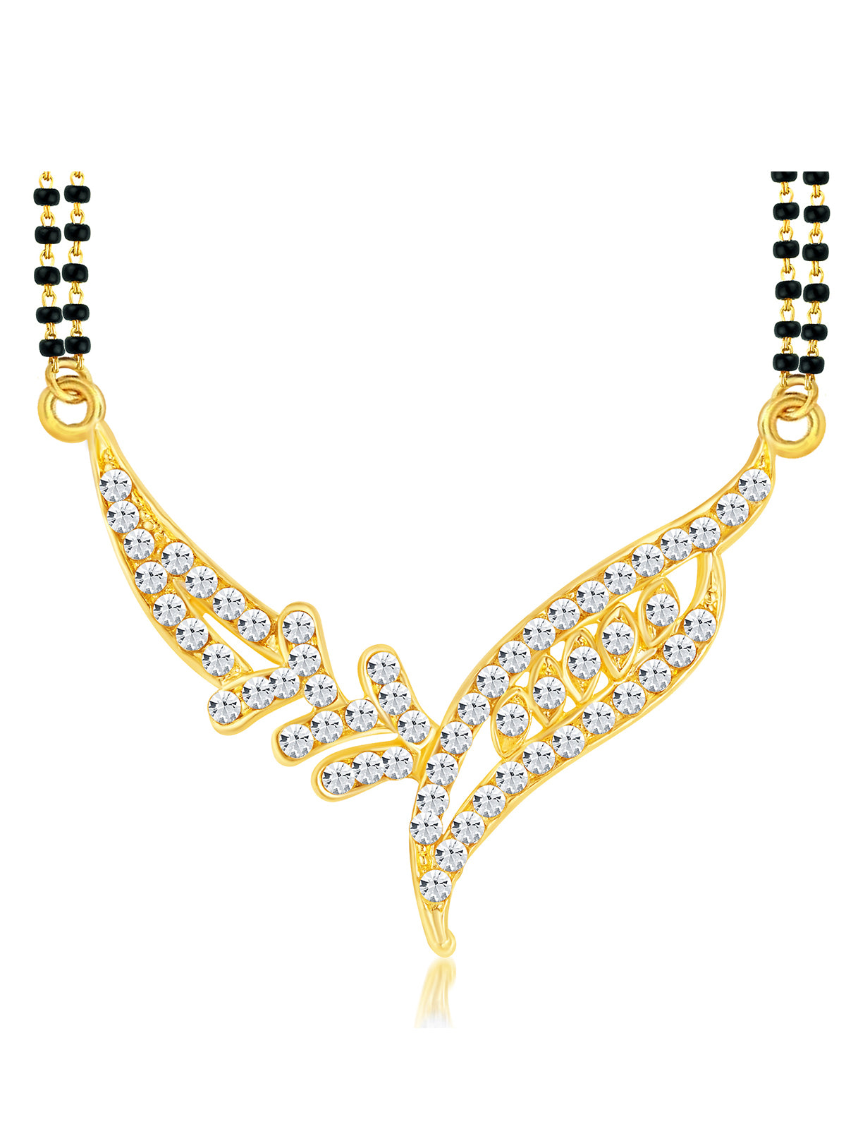 ShoStopper Gorgeous Gold Plated Austrian Diamond Mangalsutra Pendant SJ16024MPN210