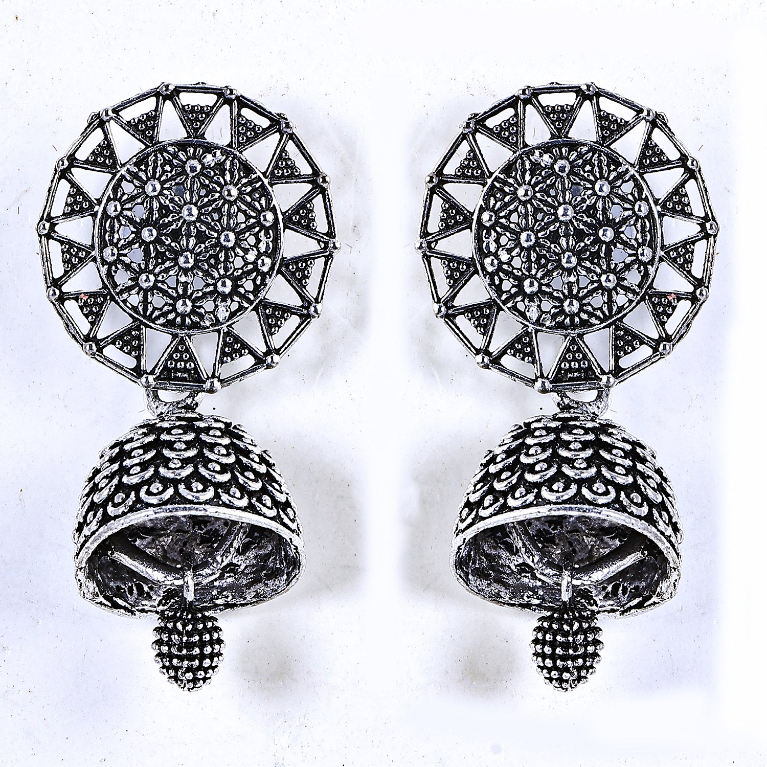 Sukkhi Attractive Oxidised Silver Jhumki Earring for Women
