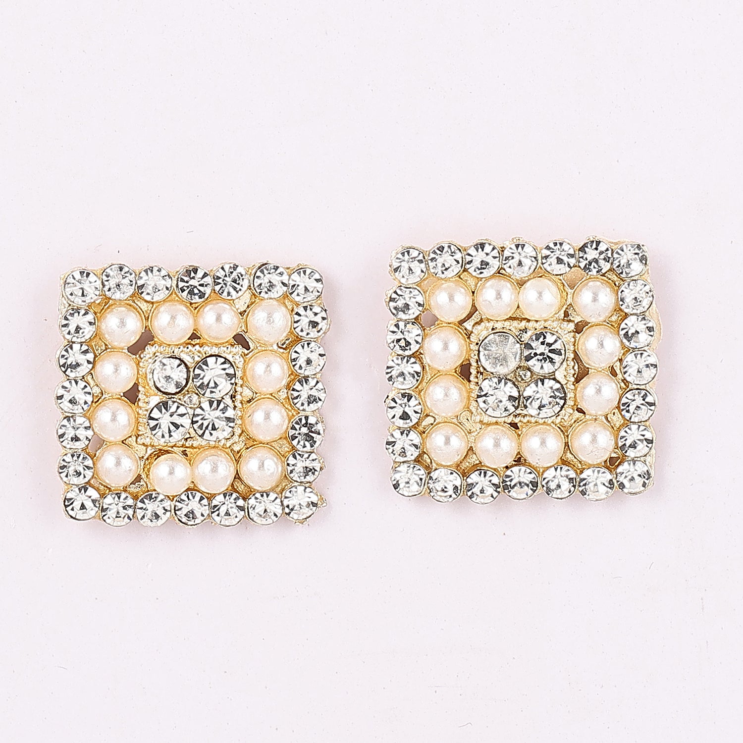 Sukkhi Festive Gold Plated White Studs Earring for Women